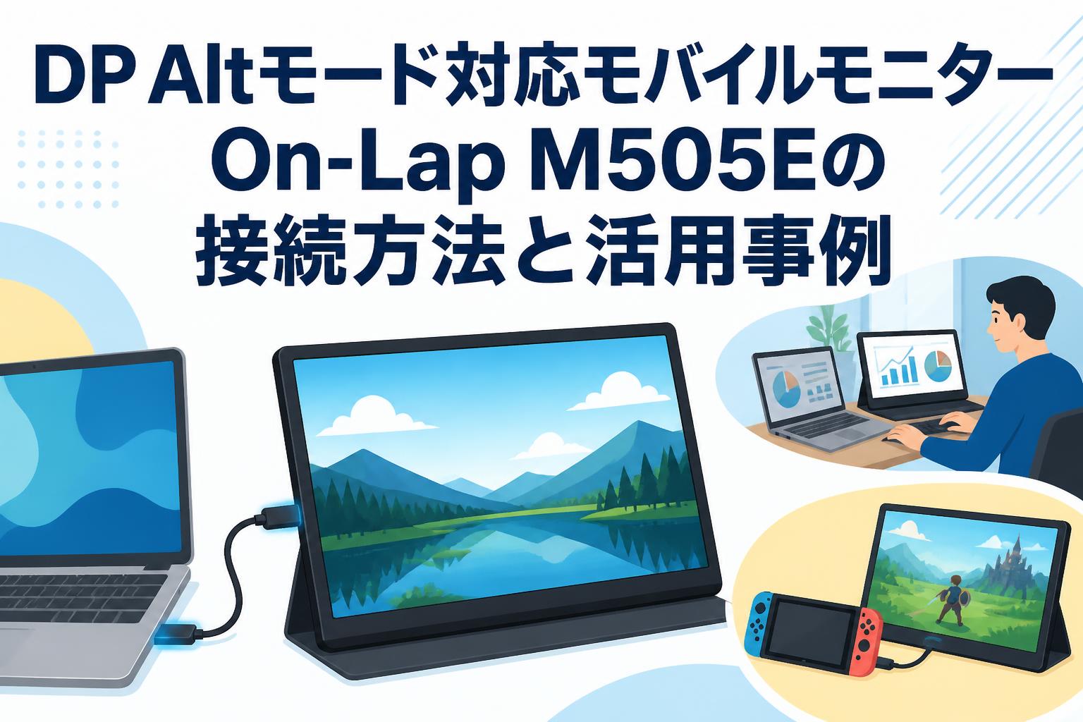 DP Altモード対応モバイルモニターOn-Lap M505Eの接続方法と活用事例