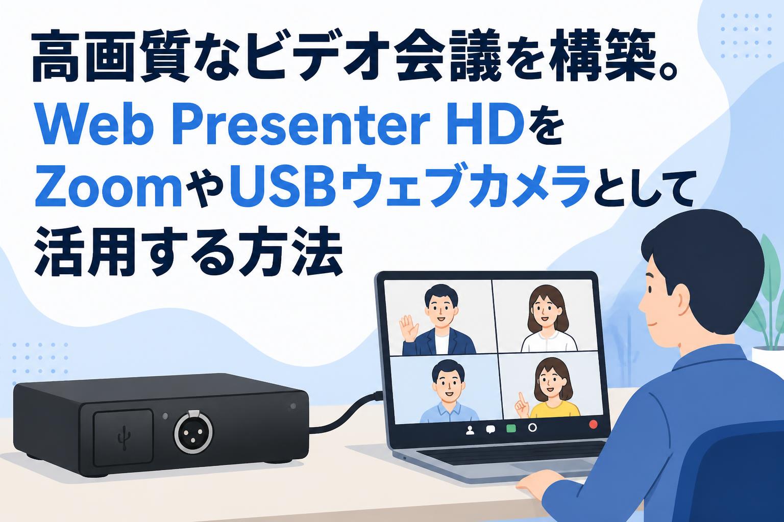 高画質なビデオ会議を構築。Web Presenter HDをZoomやUSBウェブカメラとして活用する方法