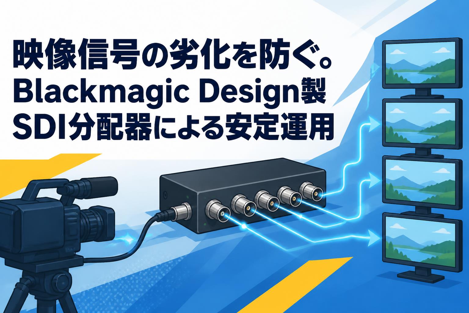 映像信号の劣化を防ぐ。Blackmagic Design製SDI分配器による安定運用