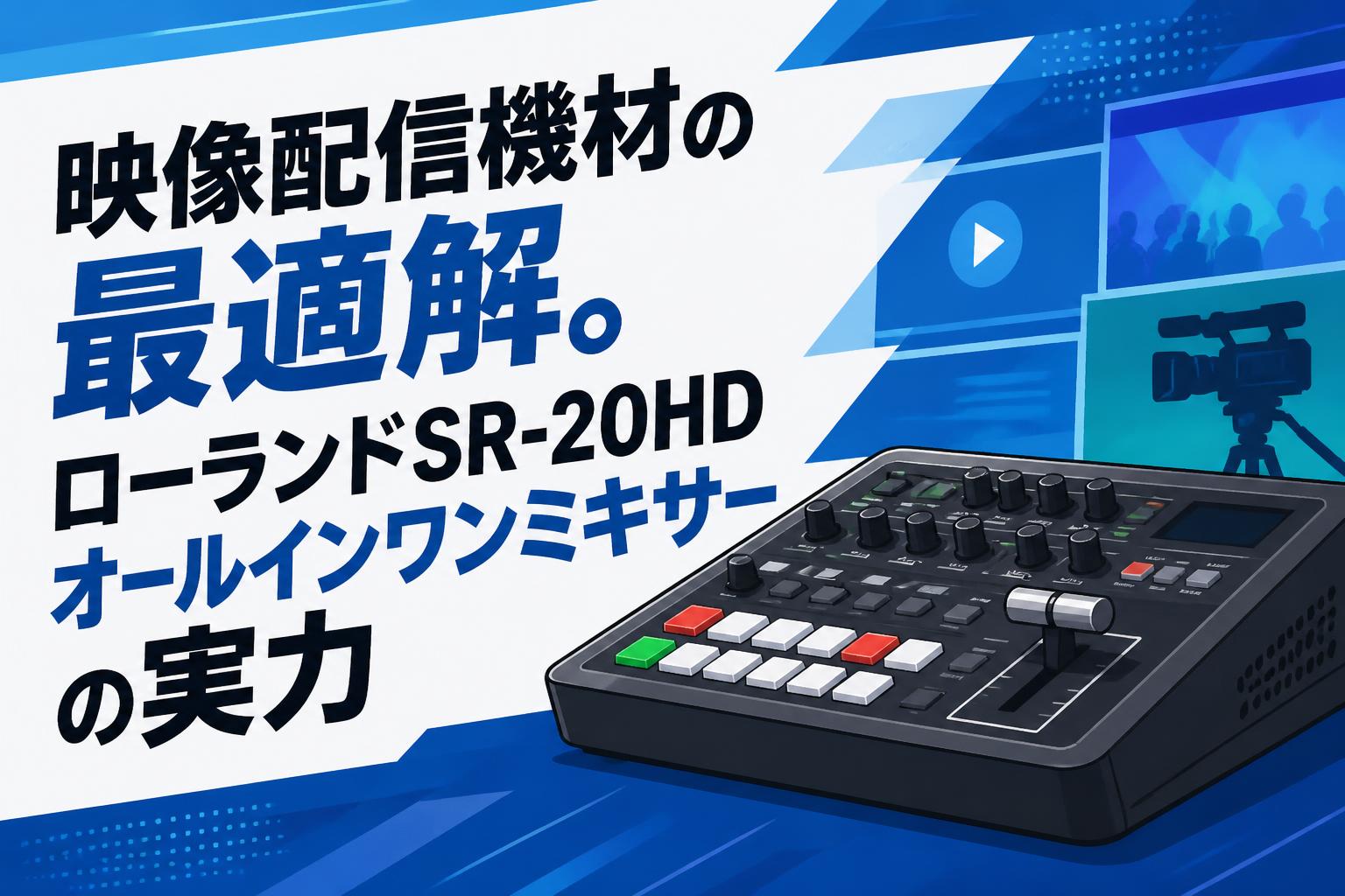 映像配信機材の最適解。ローランドSR-20HDオールインワンミキサーの実力