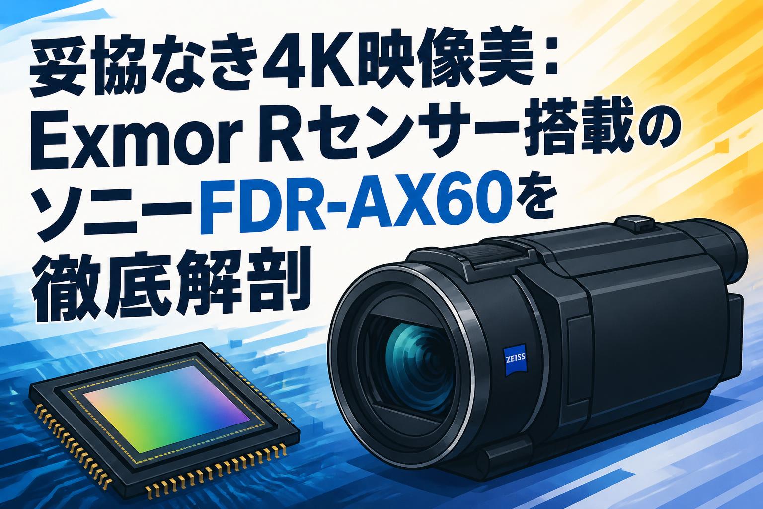 妥協なき4K映像美：Exmor Rセンサー搭載のソニーFDR-AX60を徹底解剖