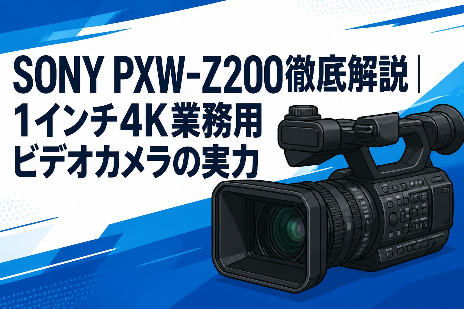 SONY PXW-Z200徹底解説｜1インチ4K業務用ビデオカメラの実力