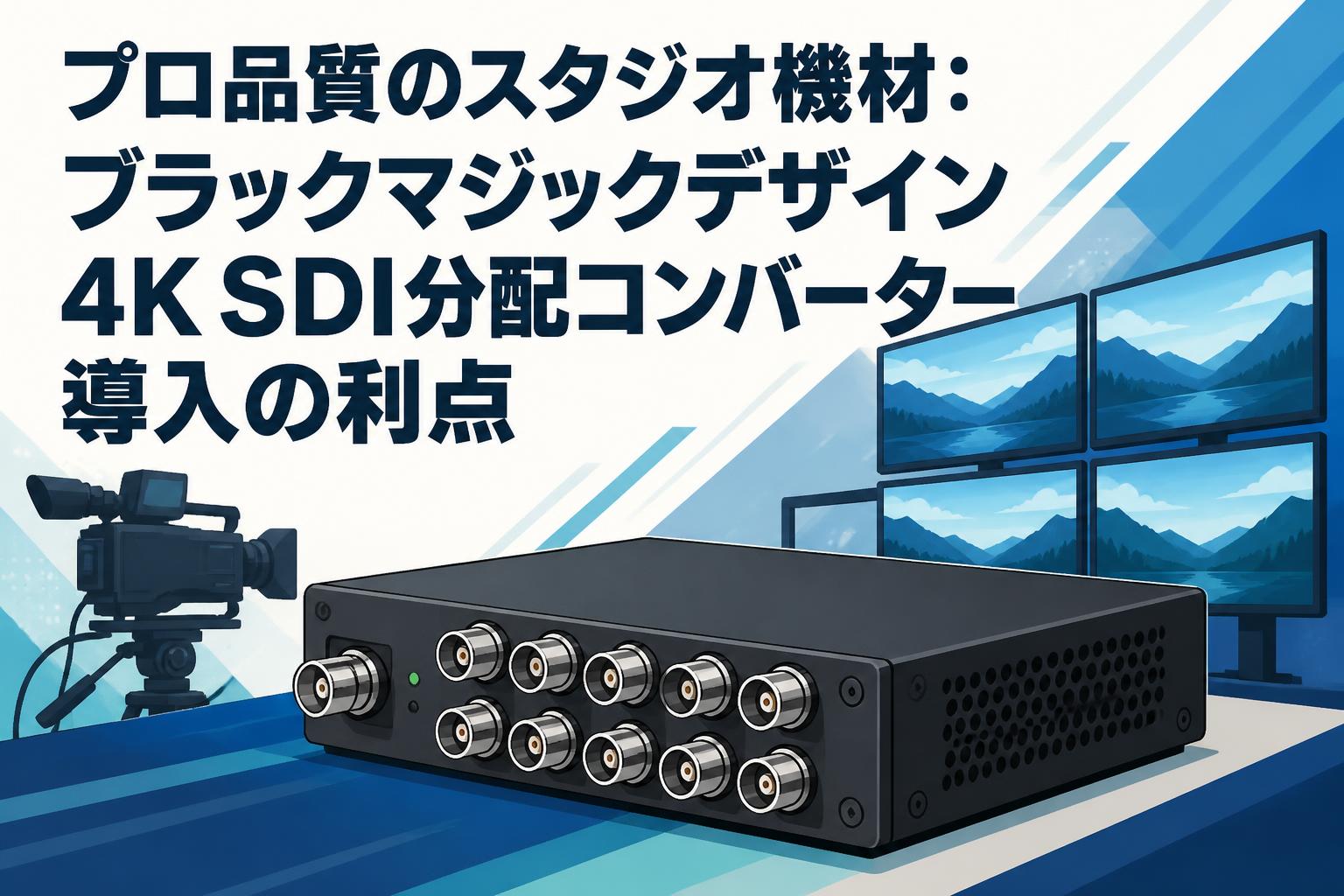 プロ品質のスタジオ機材：ブラックマジックデザイン4K SDI分配コンバーター導入の利点