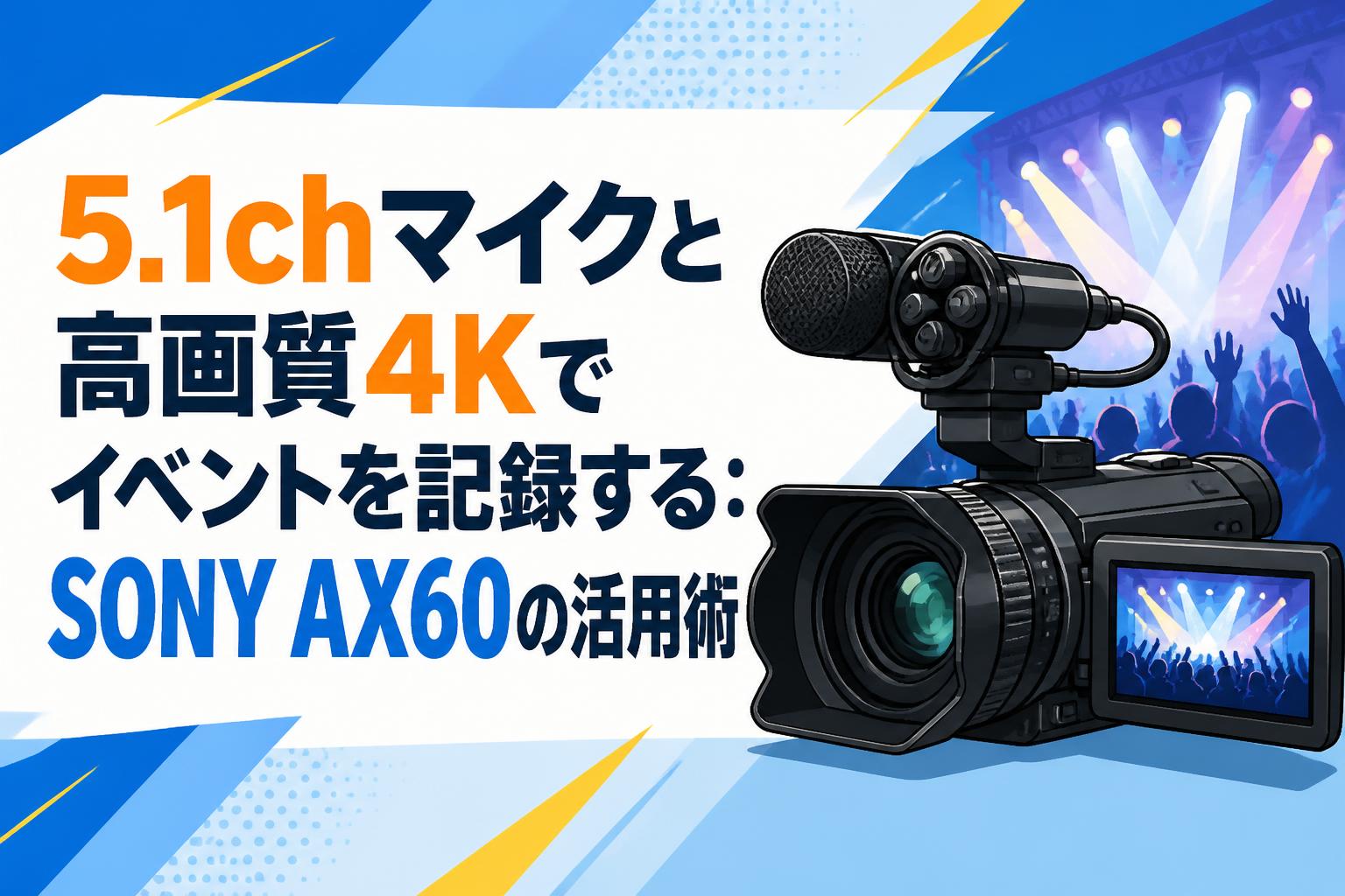 5.1chマイクと高画質4Kでイベントを記録する：SONY AX60の活用術