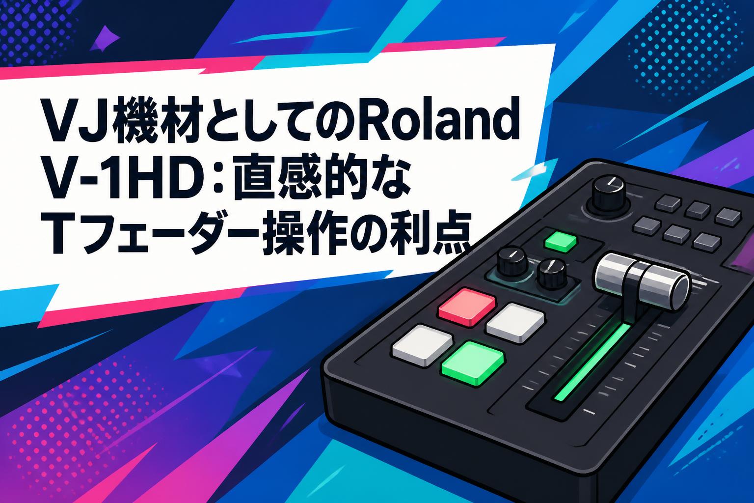 VJ機材としてのRoland V-1HD：直感的なTフェーダー操作の利点