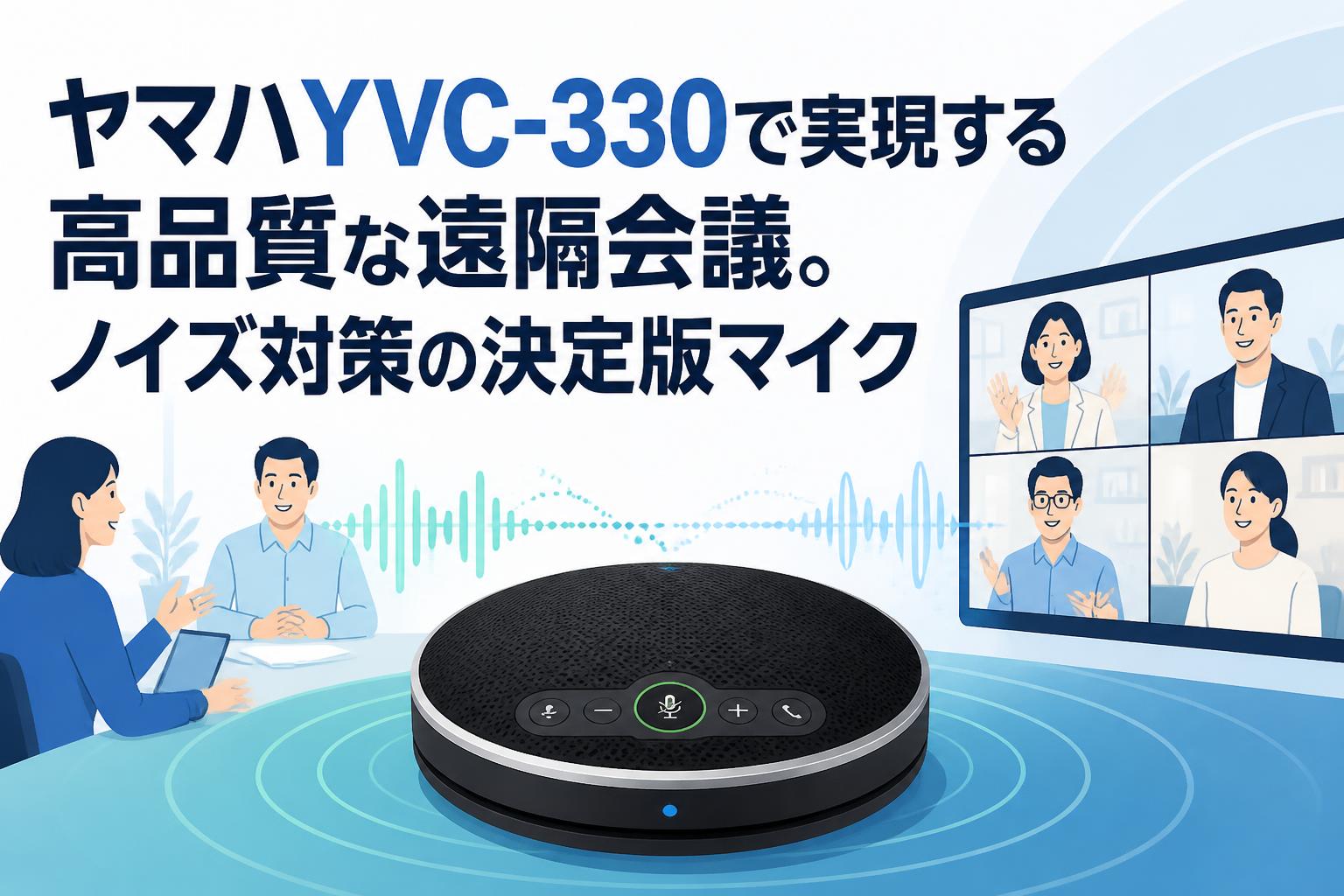 ヤマハYVC-330で実現する高品質な遠隔会議。ノイズ対策の決定版マイク