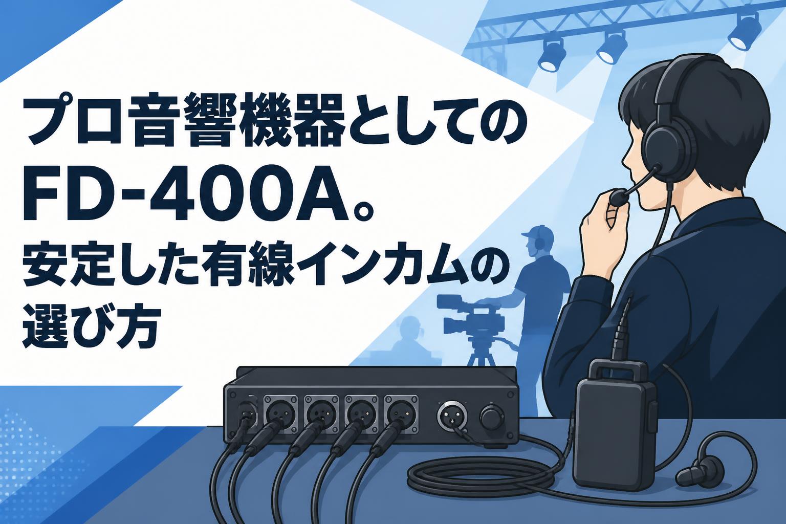 プロ音響機器としてのFD-400A。安定した有線インカムの選び方