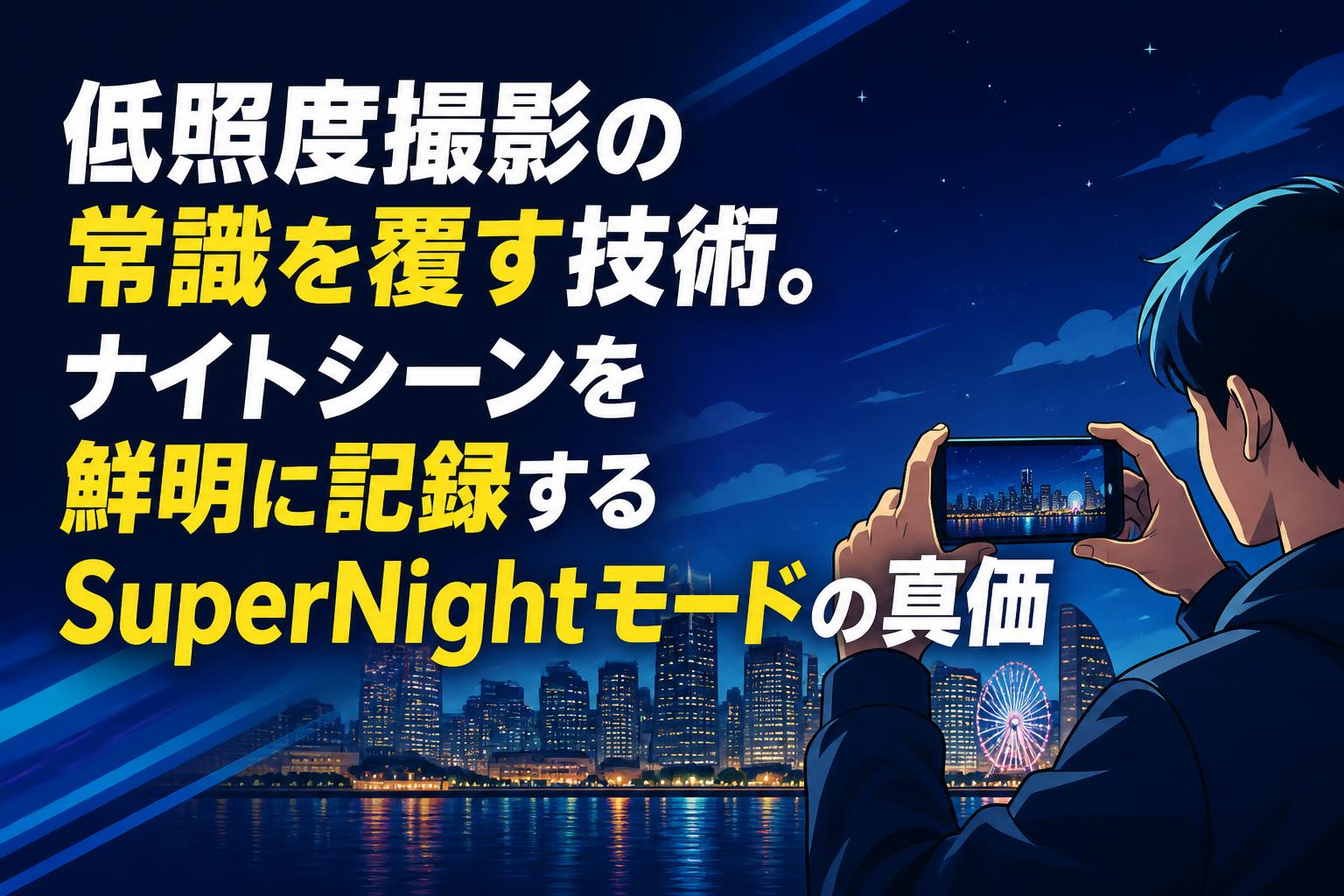 低照度撮影の常識を覆す技術。ナイトシーンを鮮明に記録するSuperNightモードの真価