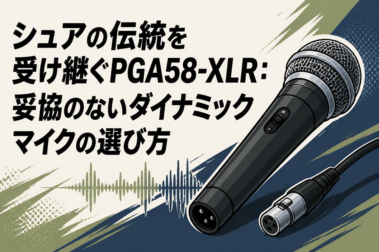 シュアの伝統を受け継ぐPGA58-XLR：妥協のないダイナミックマイクの選び方