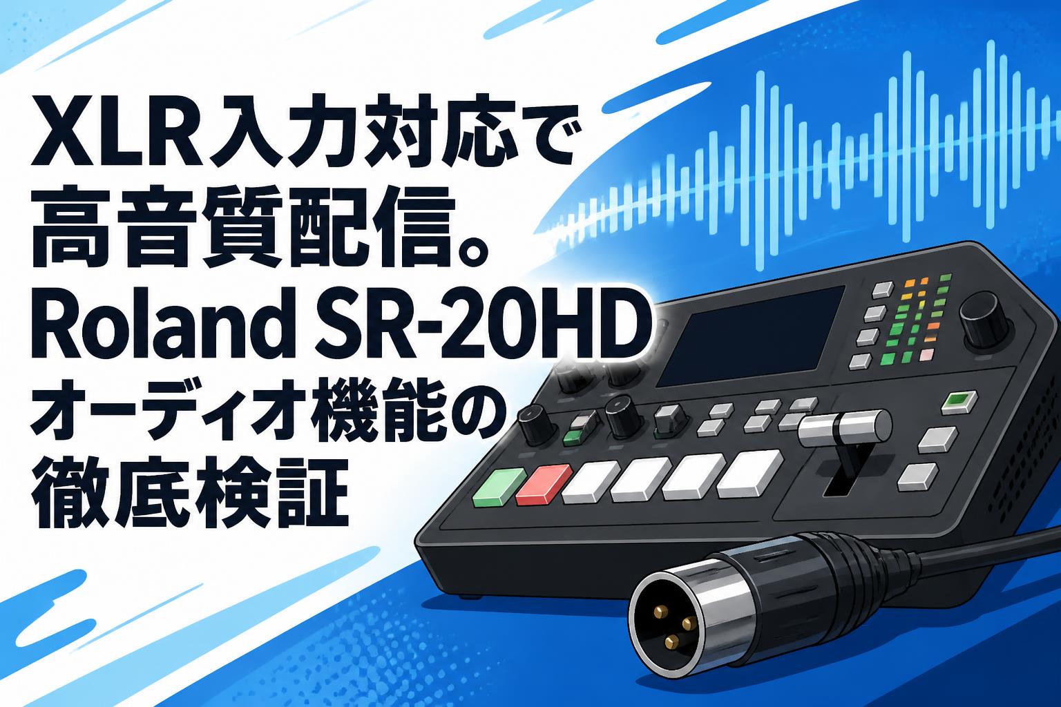 XLR入力対応で高音質配信。Roland SR-20HDオーディオ機能の徹底検証