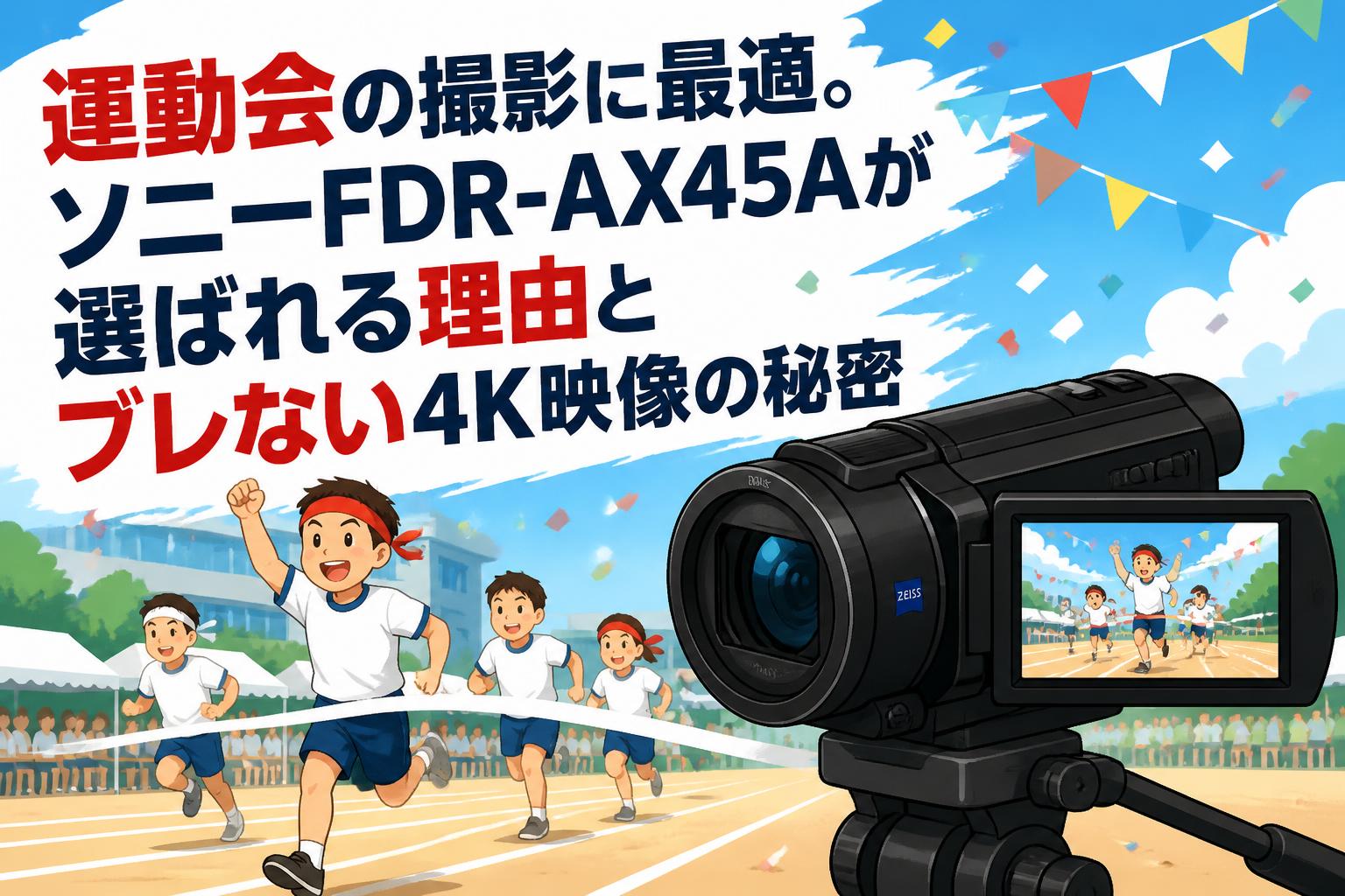 運動会の撮影に最適。ソニーFDR-AX45Aが選ばれる理由とブレない4K映像の秘密