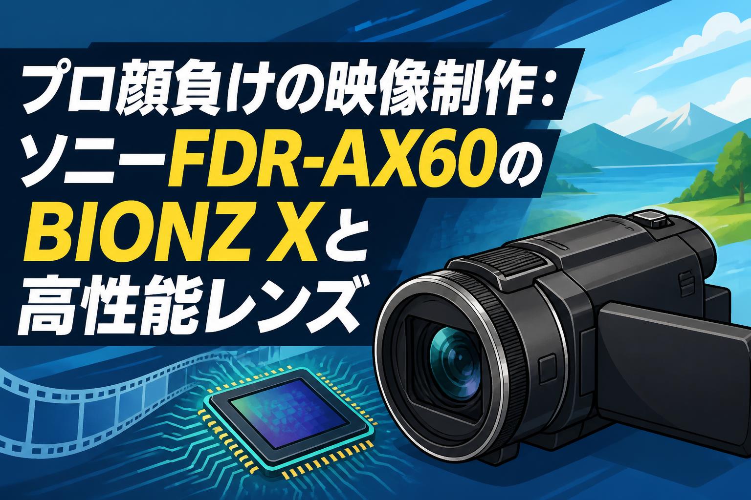 プロ顔負けの映像制作：ソニーFDR-AX60のBIONZ Xと高性能レンズ