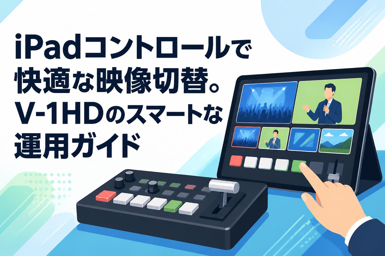 iPadコントロールで快適な映像切替。V-1HDのスマートな運用ガイド