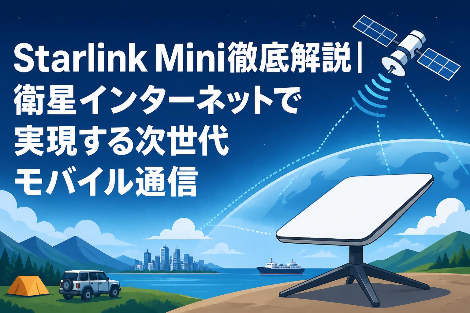 Starlink Mini徹底解説｜衛星インターネットで実現する次世代モバイル通信