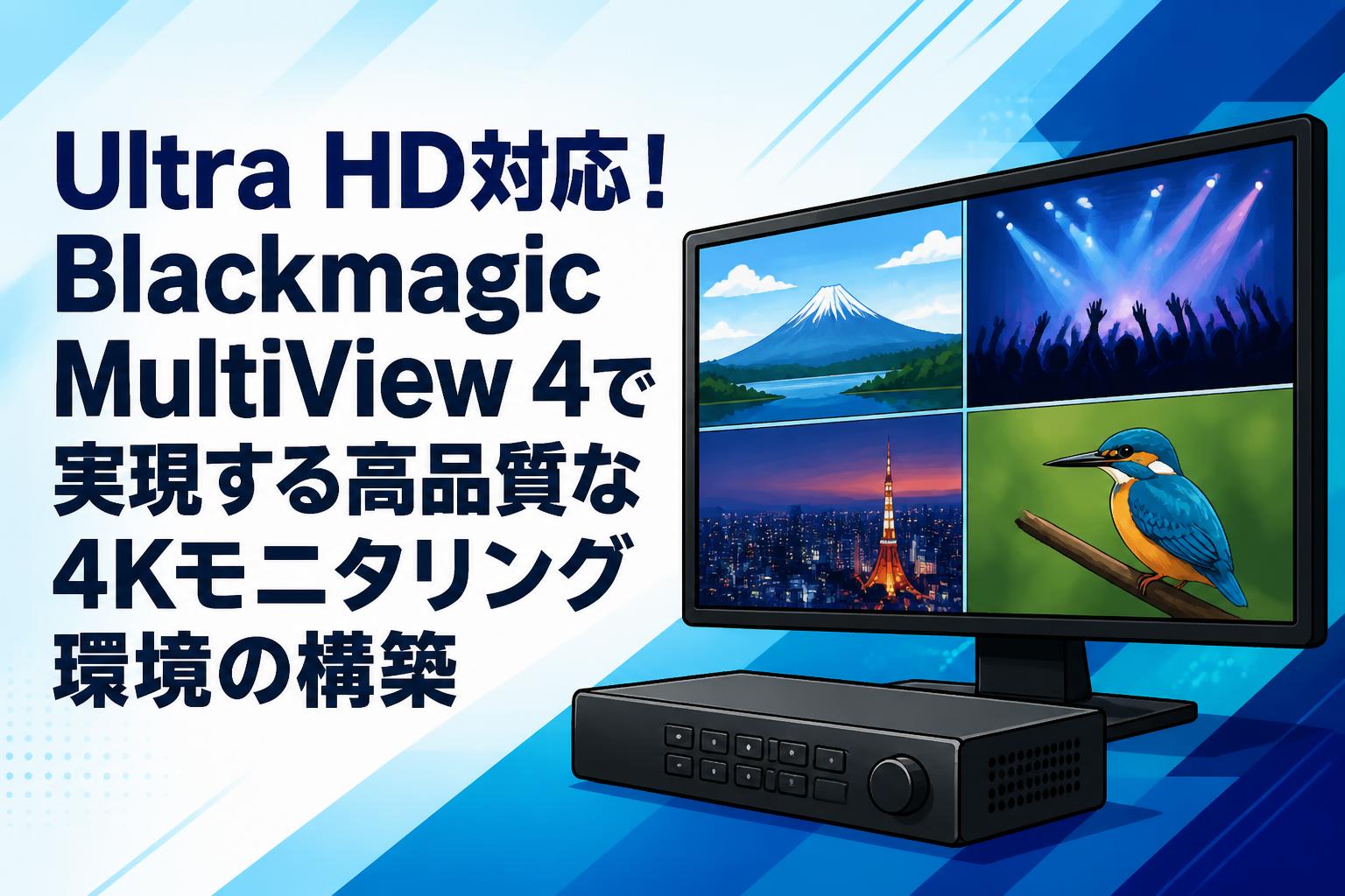 Ultra HD対応！Blackmagic MultiView 4で実現する高品質な4Kモニタリング環境の構築