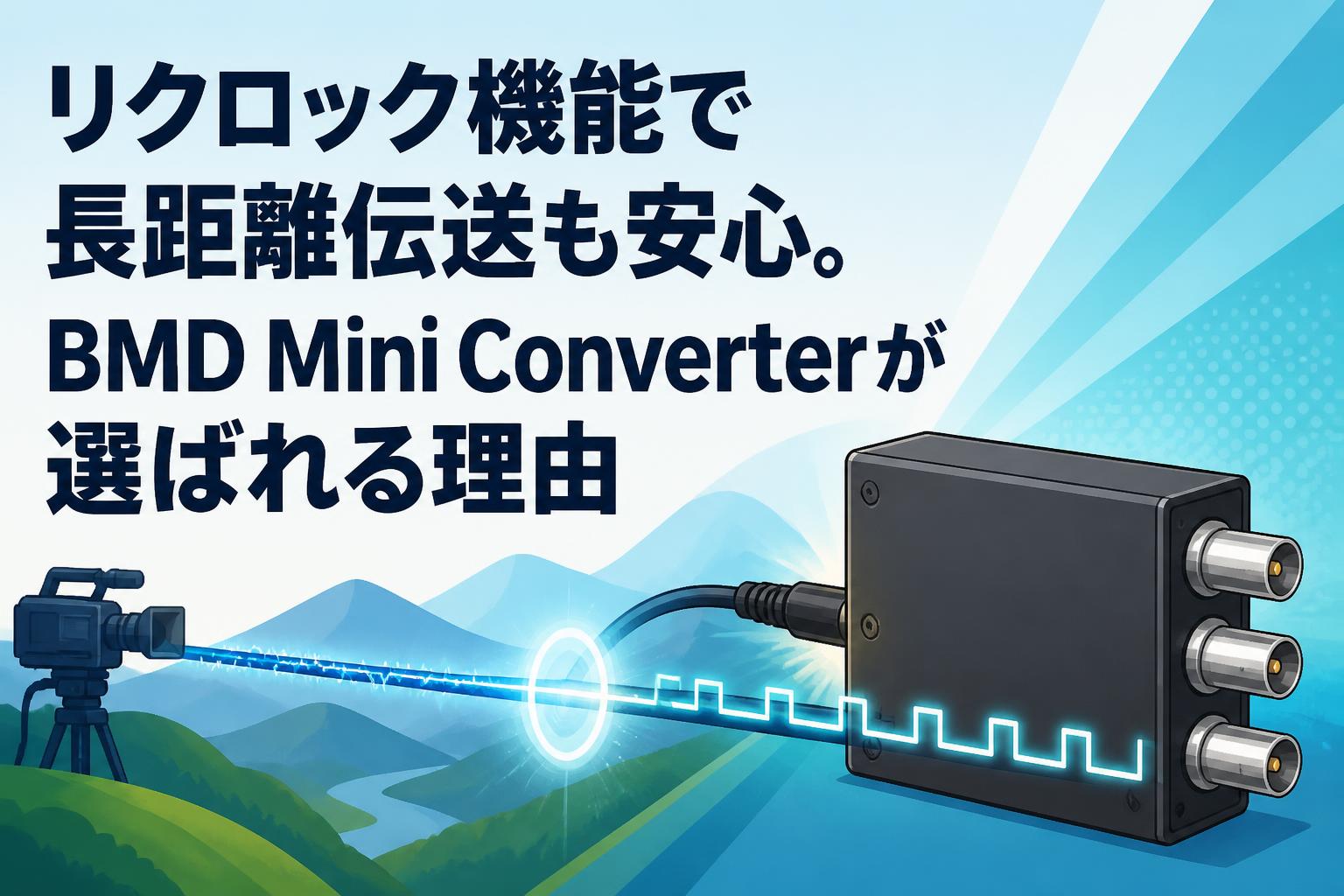 リクロック機能で長距離伝送も安心。BMD Mini Converterが選ばれる理由
