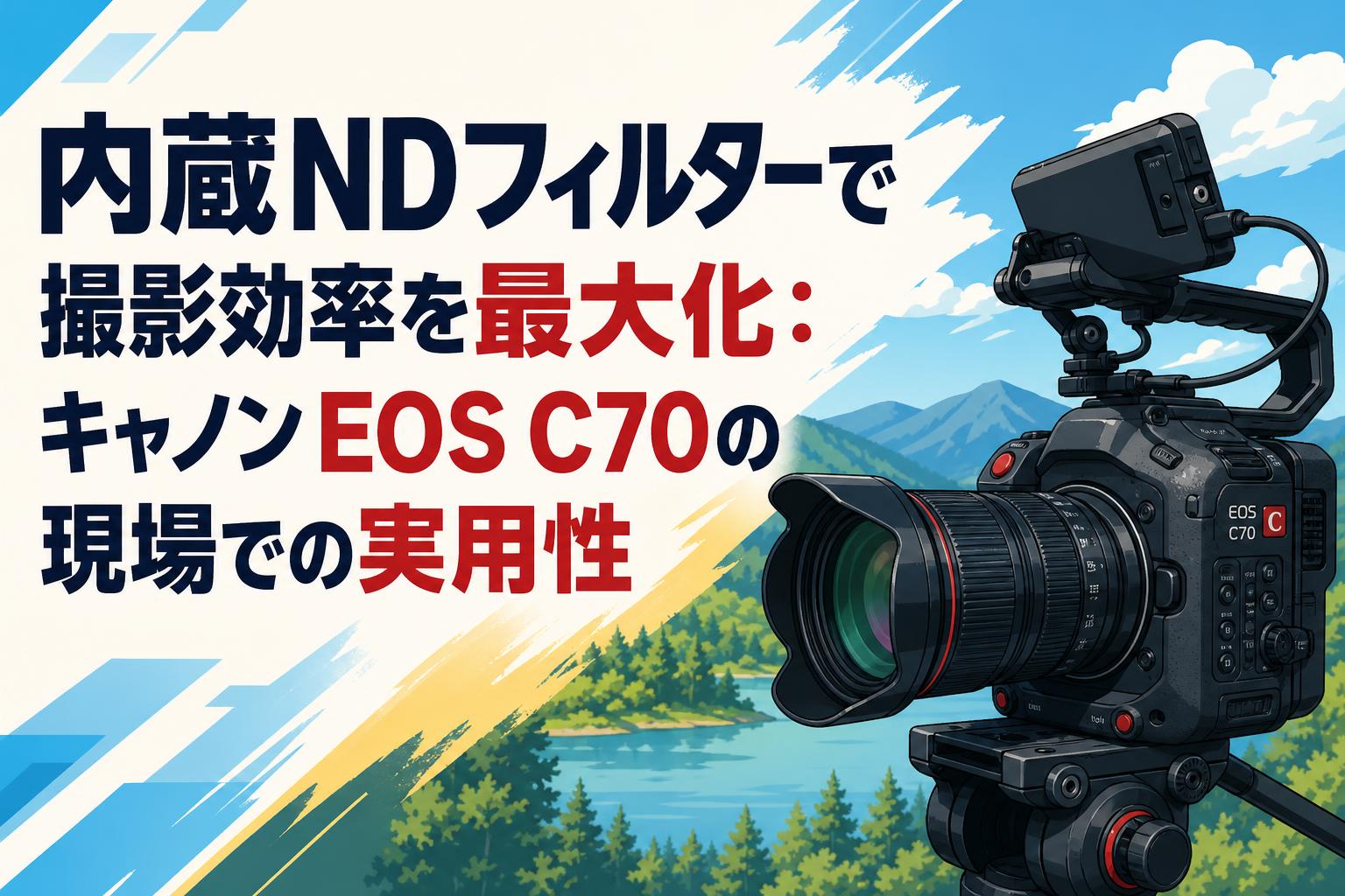 内蔵NDフィルターで撮影効率を最大化：キャノンEOS C70の現場での実用性