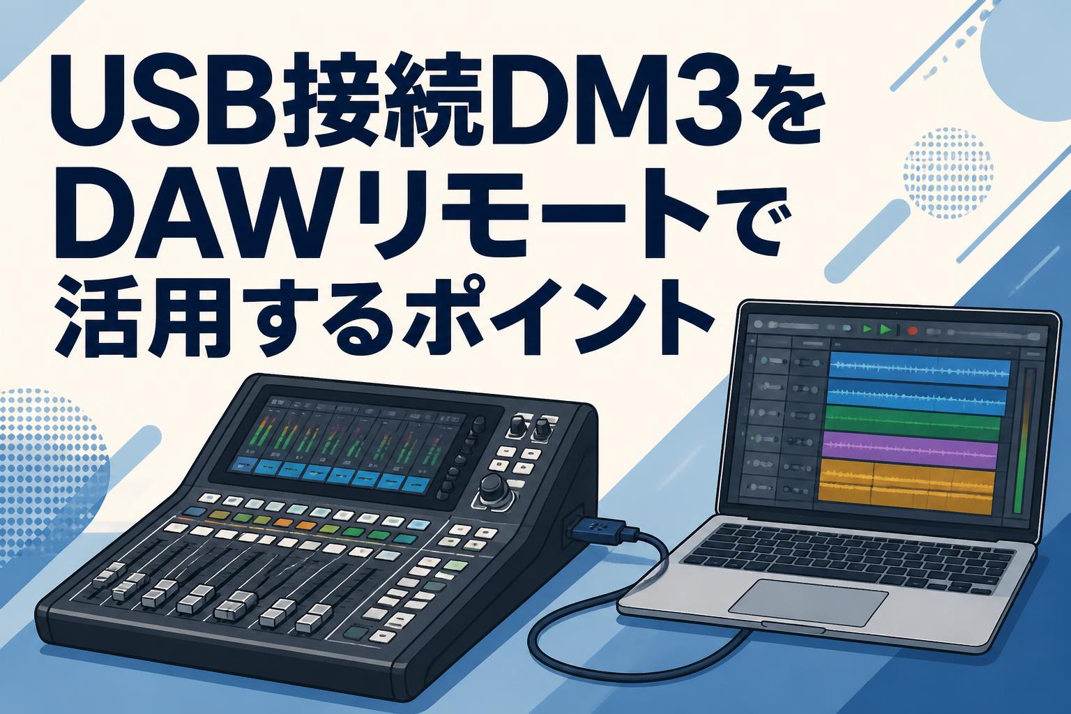USB接続DM3をDAWリモートで活用するポイント