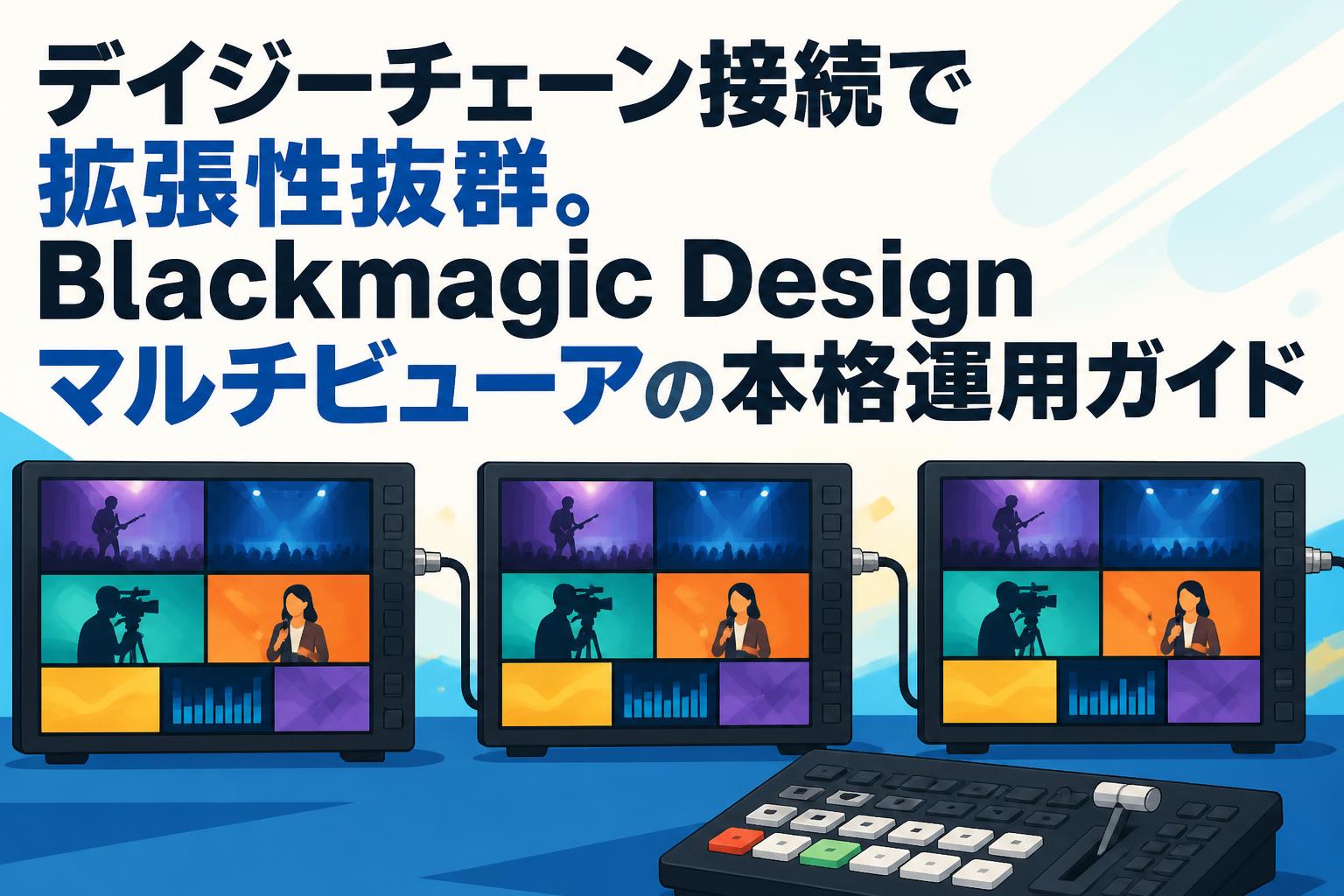 デイジーチェーン接続で拡張性抜群。Blackmagic Designマルチビューアの本格運用ガイド