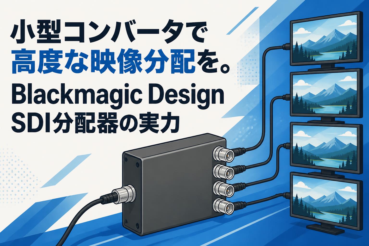 小型コンバータで高度な映像分配を。Blackmagic Design SDI分配器の実力