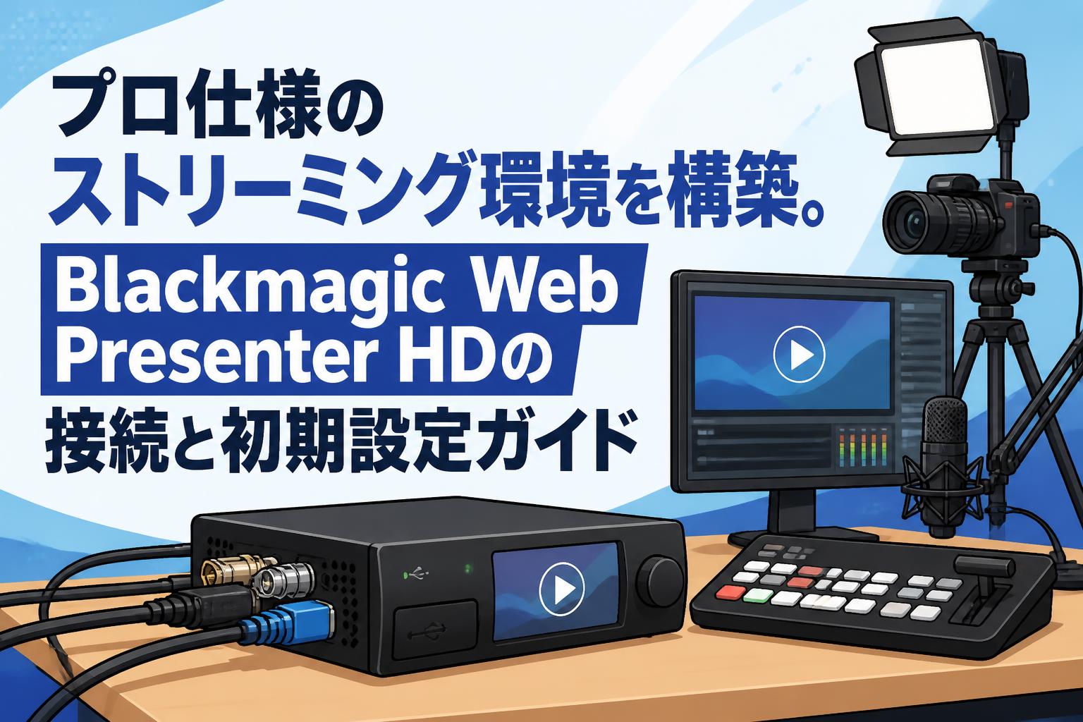 プロ仕様のストリーミング環境を構築。Blackmagic Web Presenter HDの接続と初期設定ガイド
