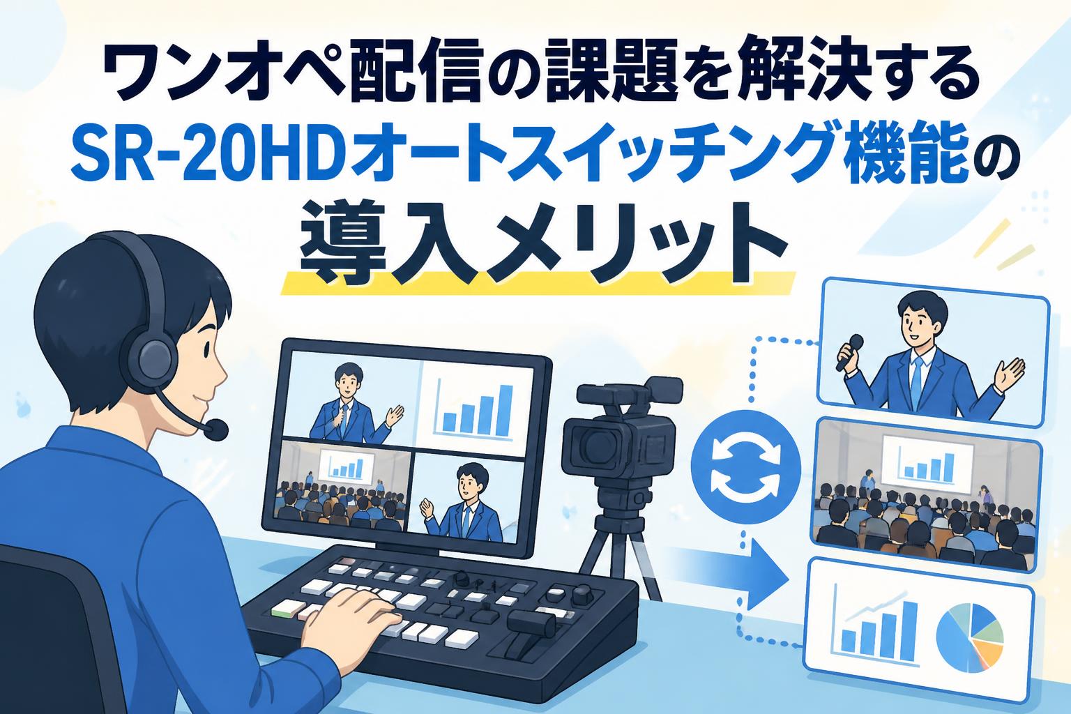 ワンオペ配信の課題を解決するSR-20HDオートスイッチング機能の導入メリット