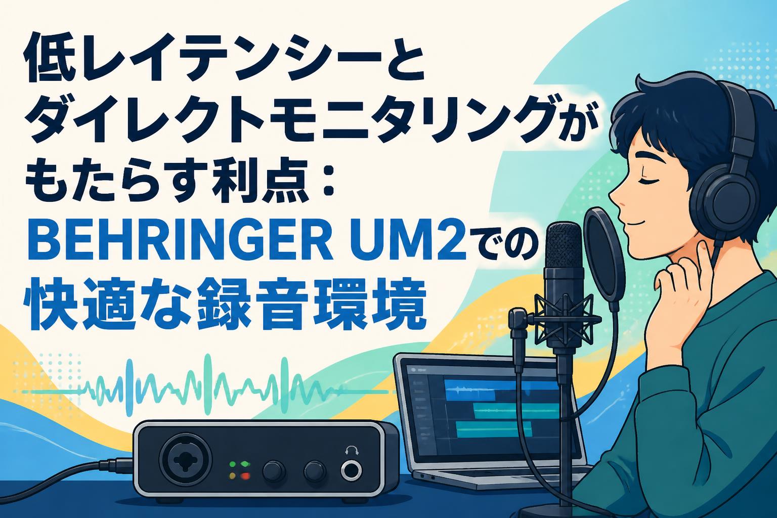 低レイテンシーとダイレクトモニタリングがもたらす利点：BEHRINGER UM2での快適な録音環境