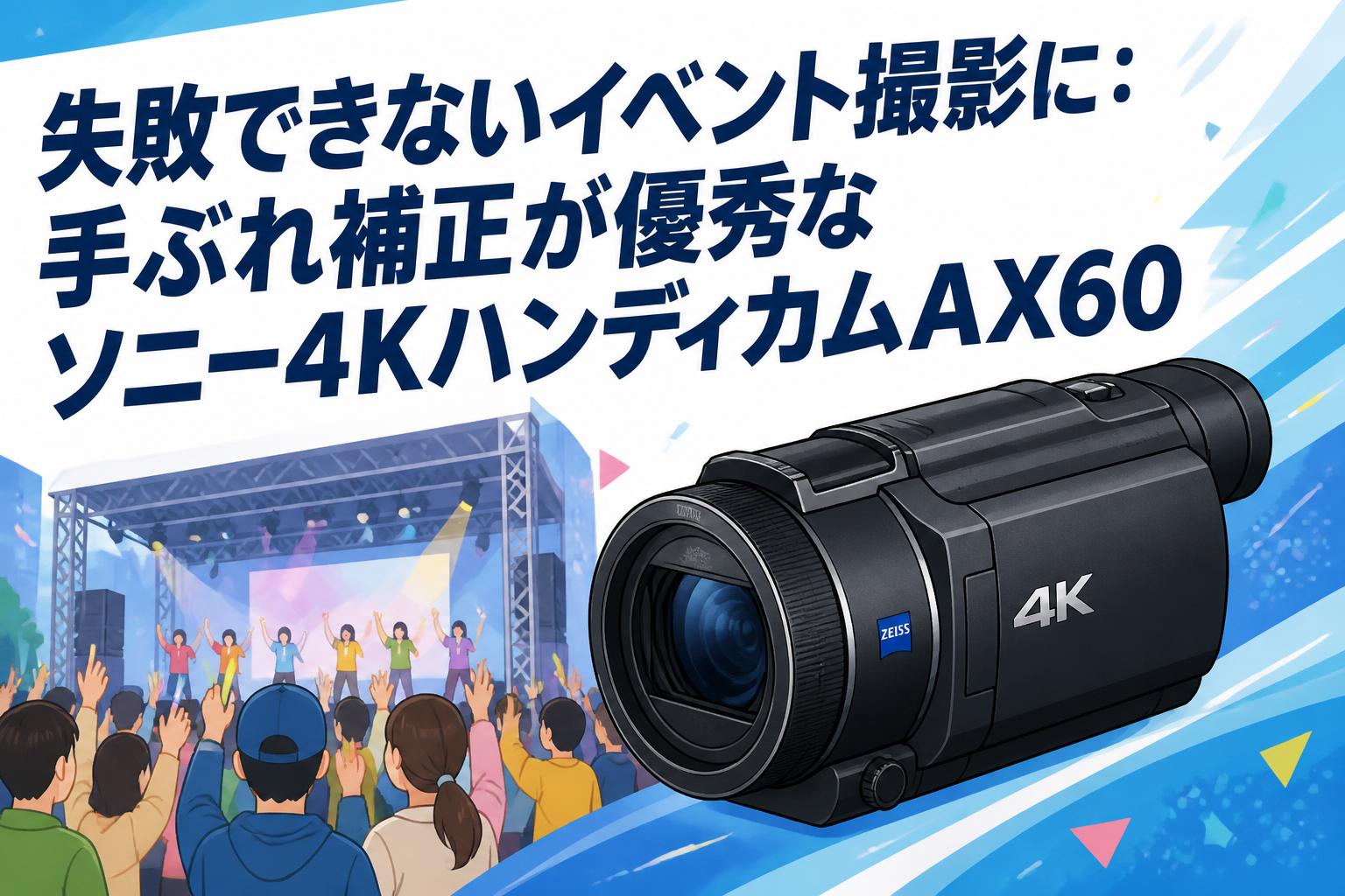失敗できないイベント撮影に：手ぶれ補正が優秀なソニー4KハンディカムAX60