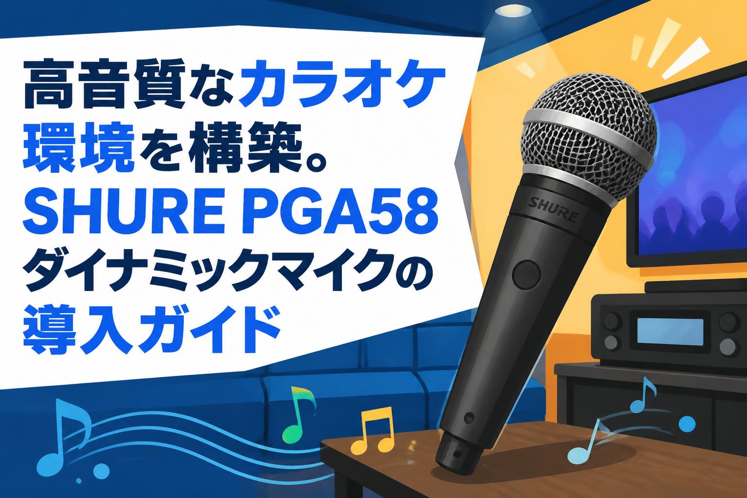 高音質なカラオケ環境を構築。SHURE PGA58ダイナミックマイクの導入ガイド