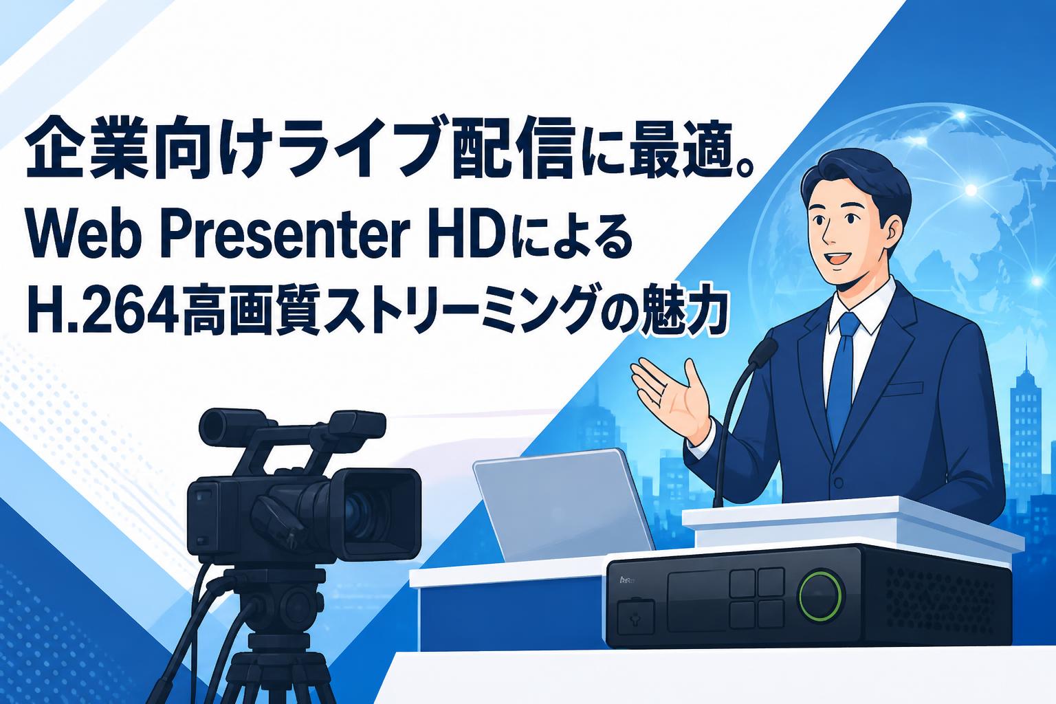 企業向けライブ配信に最適。Web Presenter HDによるH.264高画質ストリーミングの魅力