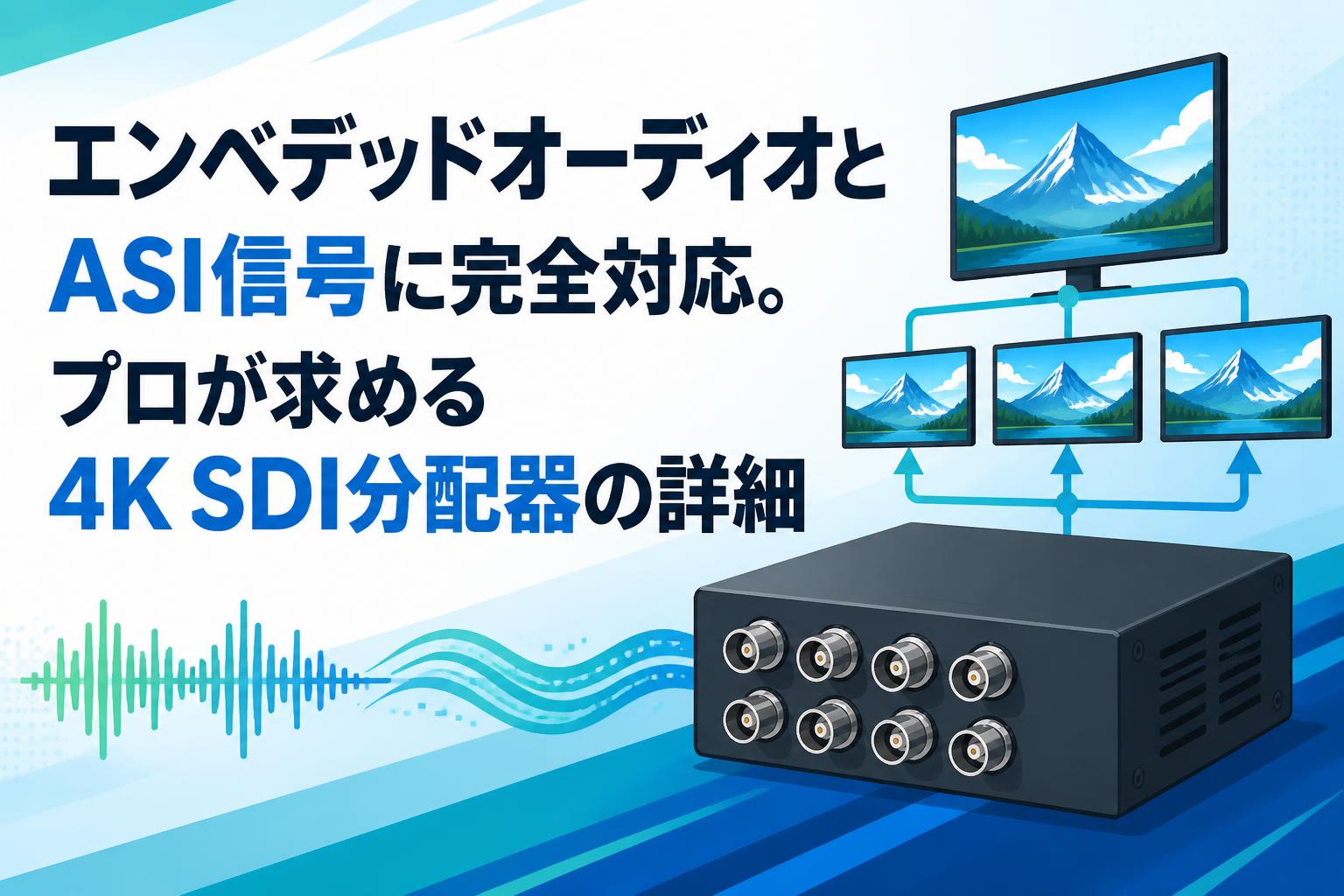 エンベデッドオーディオとASI信号に完全対応。プロが求める4K SDI分配器の詳細