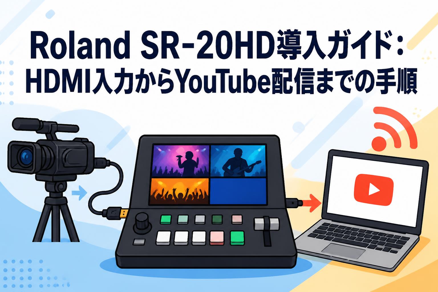 Roland SR-20HD導入ガイド：HDMI入力からYouTube配信までの手順