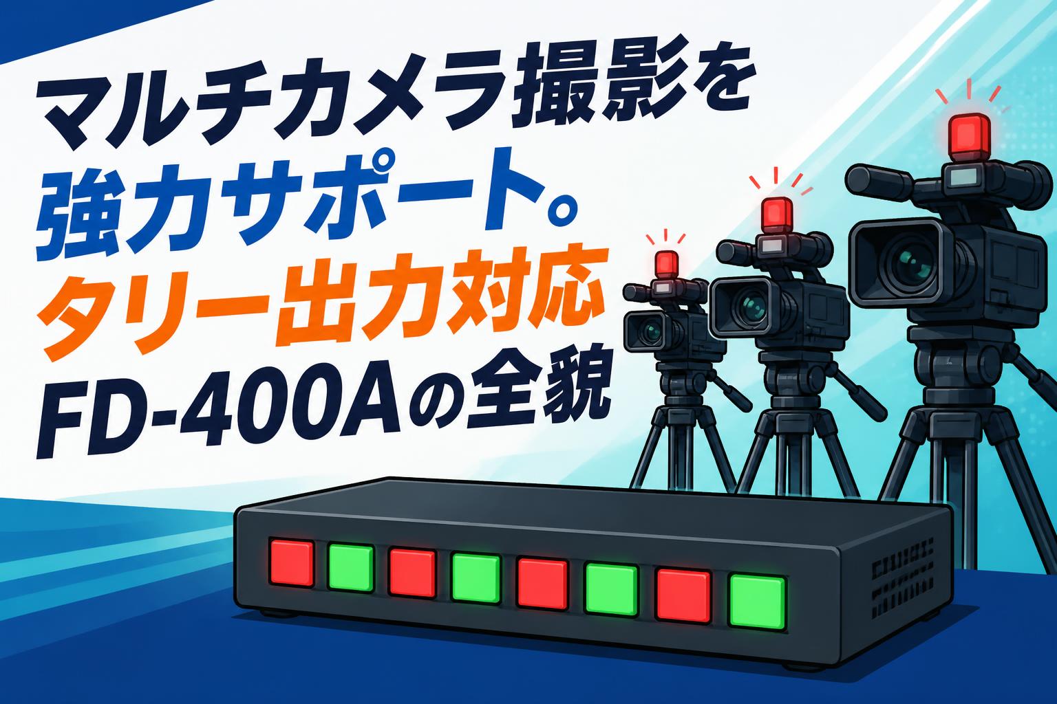マルチカメラ撮影を強力サポート。タリー出力対応FD-400Aの全貌