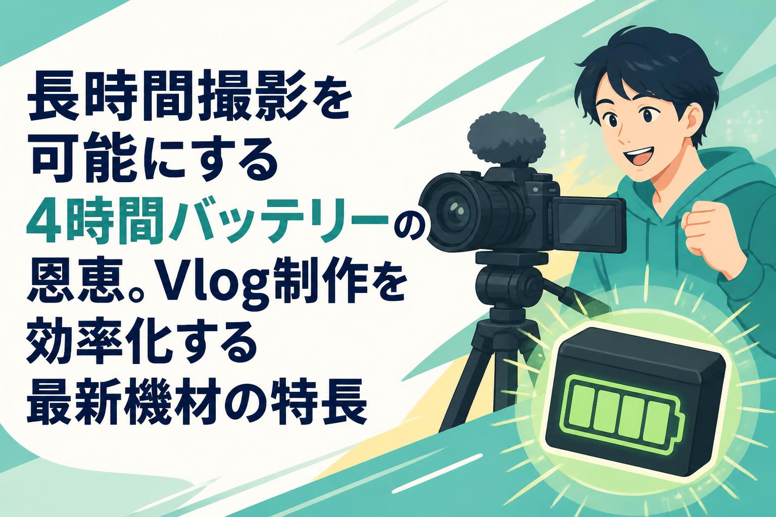 長時間撮影を可能にする4時間バッテリーの恩恵。Vlog制作を効率化する最新機材の特長