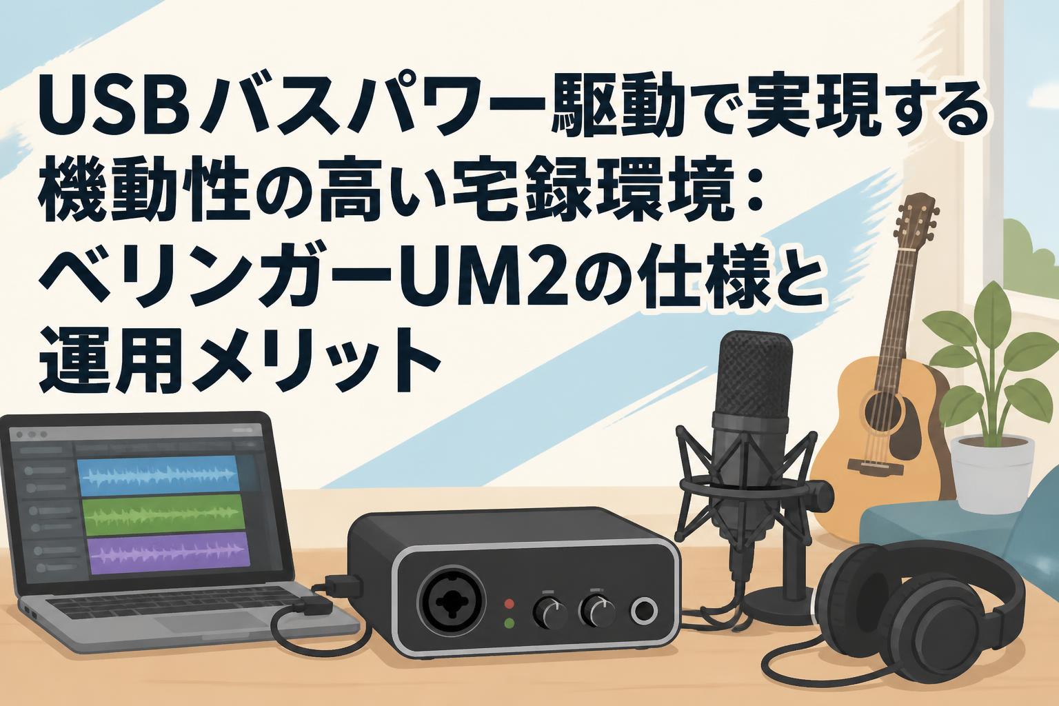 USBバスパワー駆動で実現する機動性の高い宅録環境：ベリンガーUM2の仕様と運用メリット