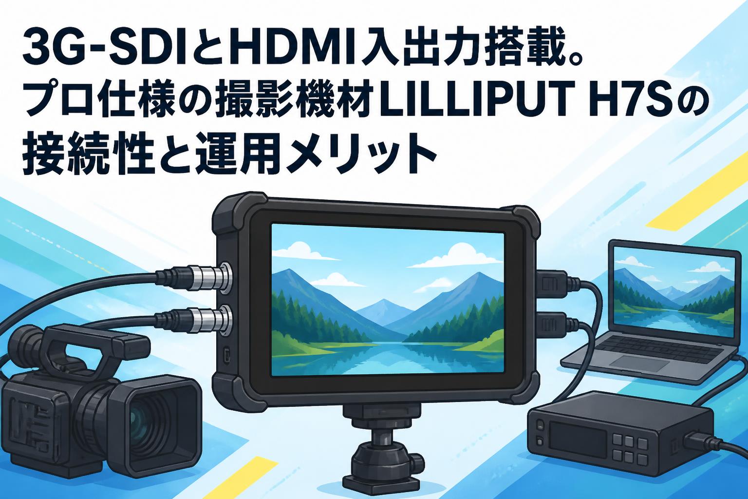 3G-SDIとHDMI入出力搭載。プロ仕様の撮影機材LILLIPUT H7Sの接続性と運用メリット