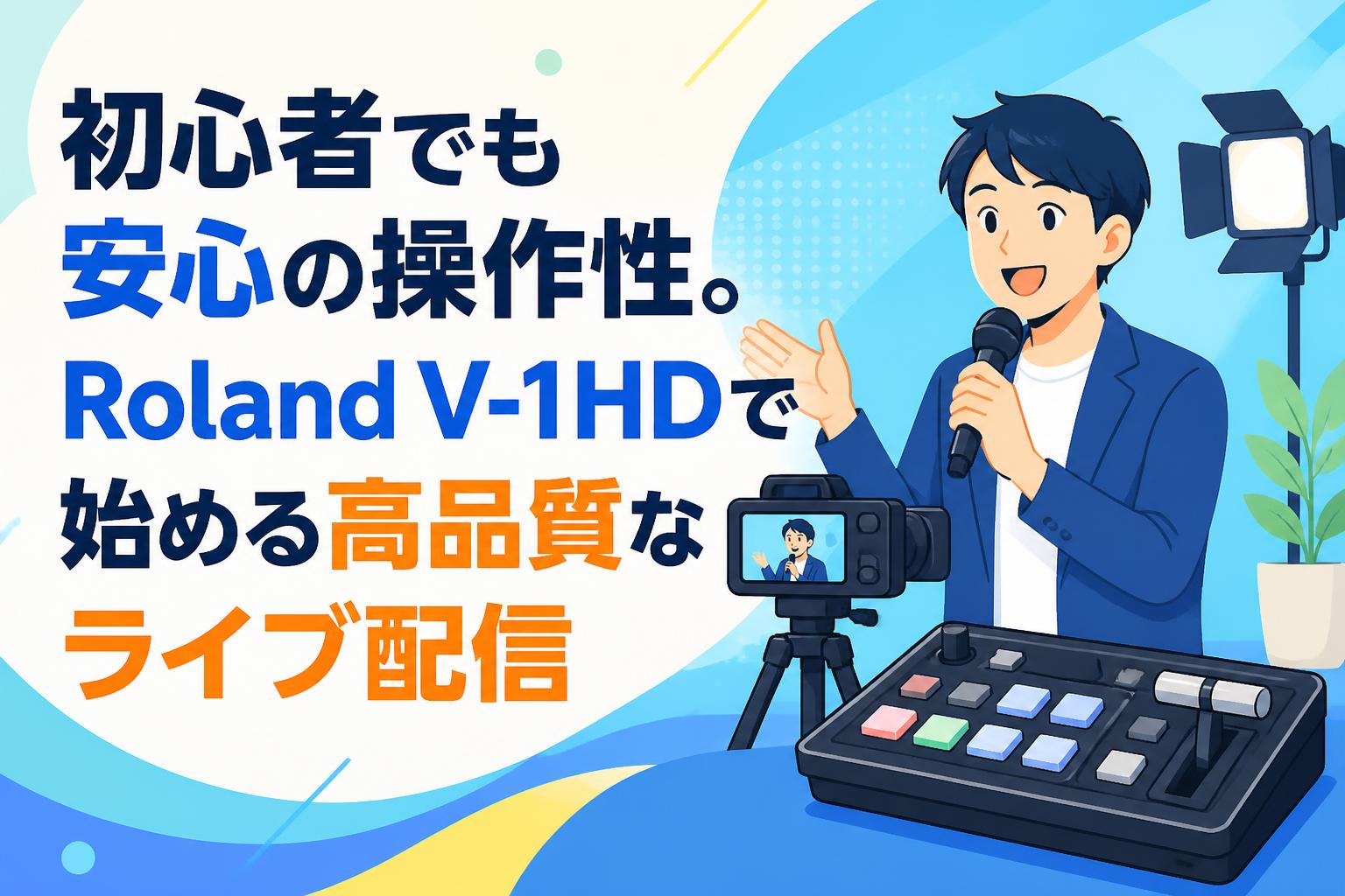 初心者でも安心の操作性。Roland V-1HDで始める高品質なライブ配信