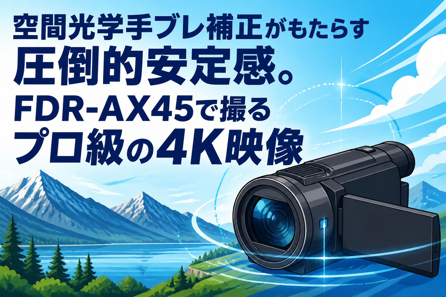 空間光学手ブレ補正がもたらす圧倒的安定感。FDR-AX45で撮るプロ級の4K映像