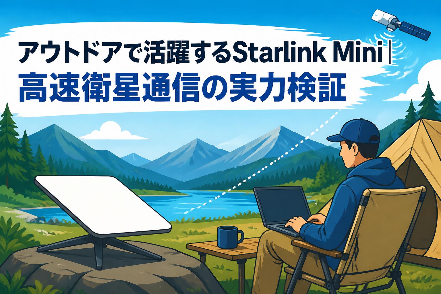 アウトドアで活躍するStarlink Mini｜高速衛星通信の実力検証