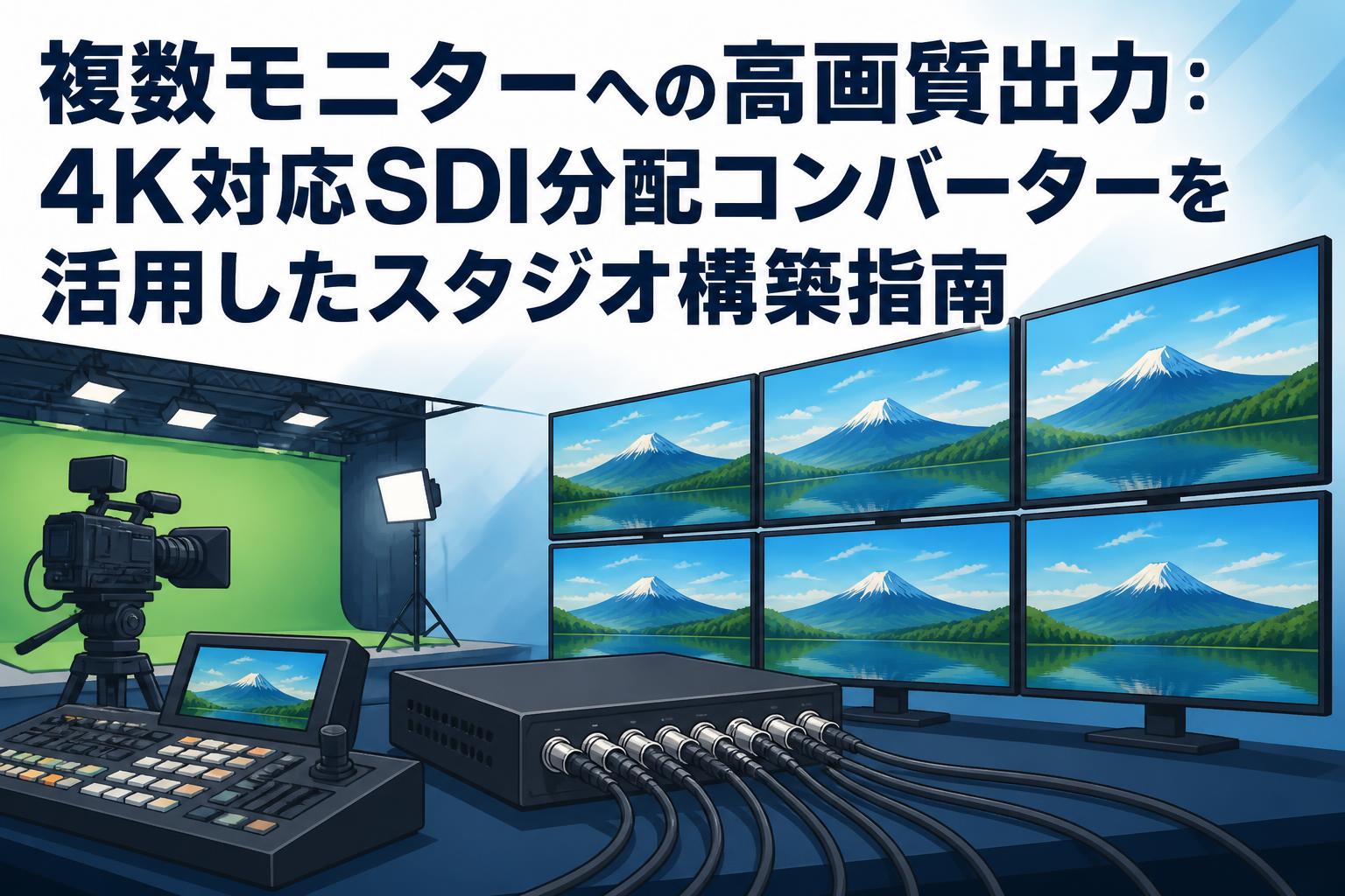 複数モニターへの高画質出力：4K対応SDI分配コンバーターを活用したスタジオ構築指南