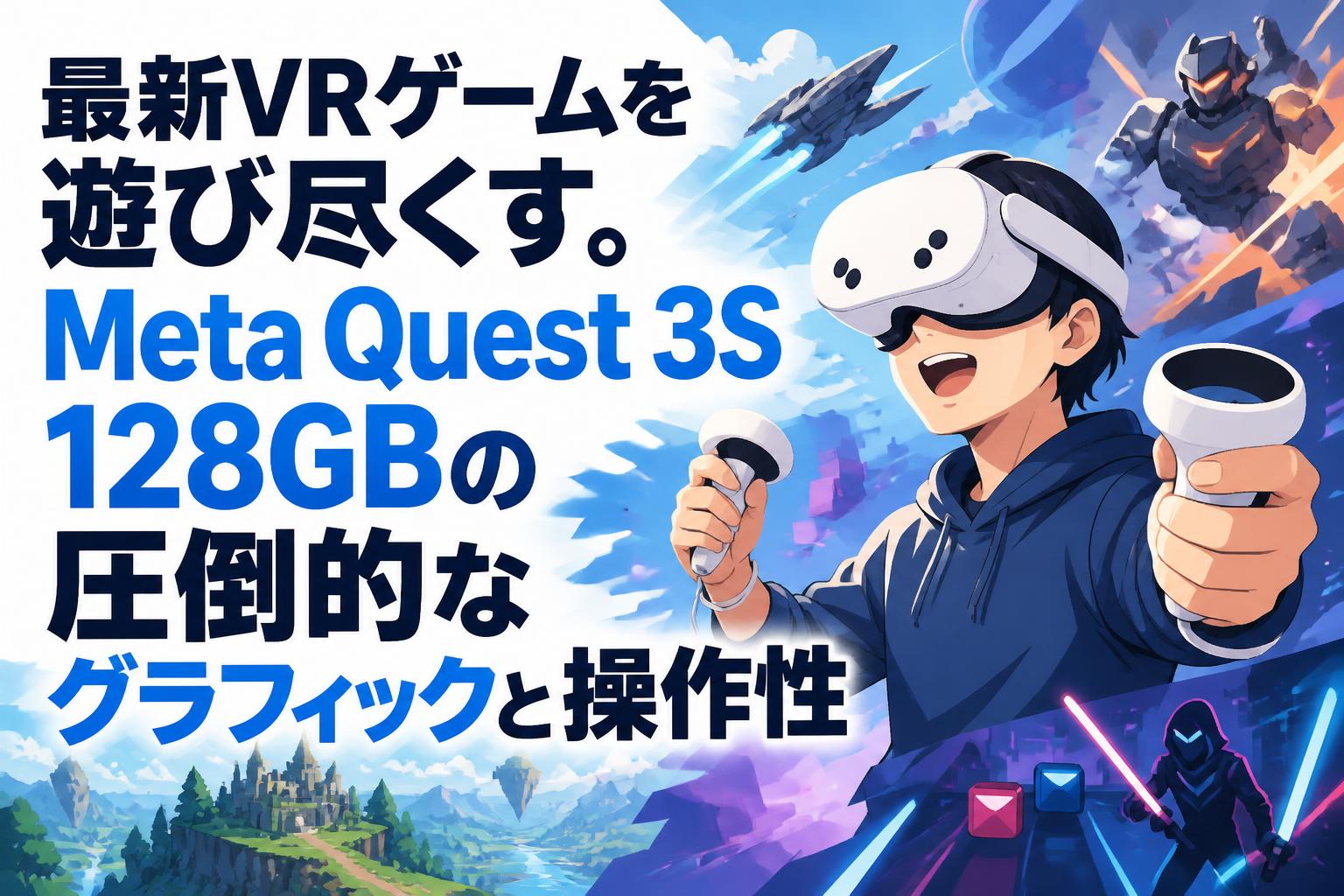 最新VRゲームを遊び尽くす。Meta Quest 3S 128GBの圧倒的なグラフィックと操作性