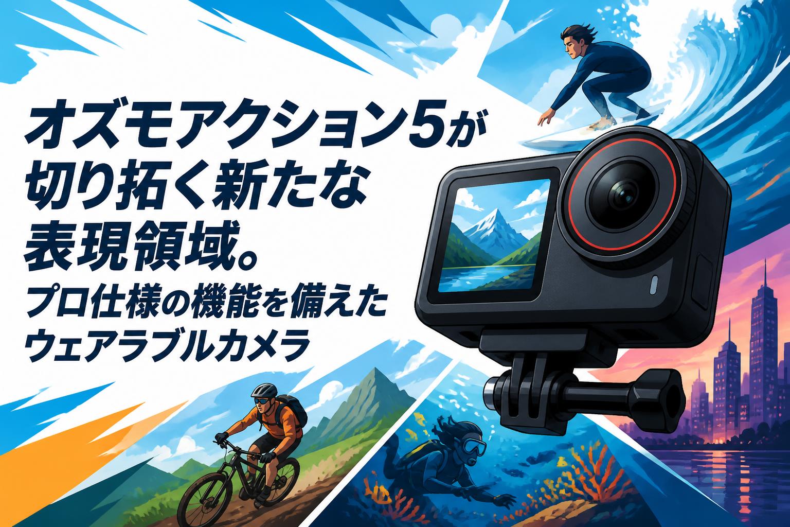 オズモアクション5が切り拓く新たな表現領域。プロ仕様の機能を備えたウェアラブルカメラ