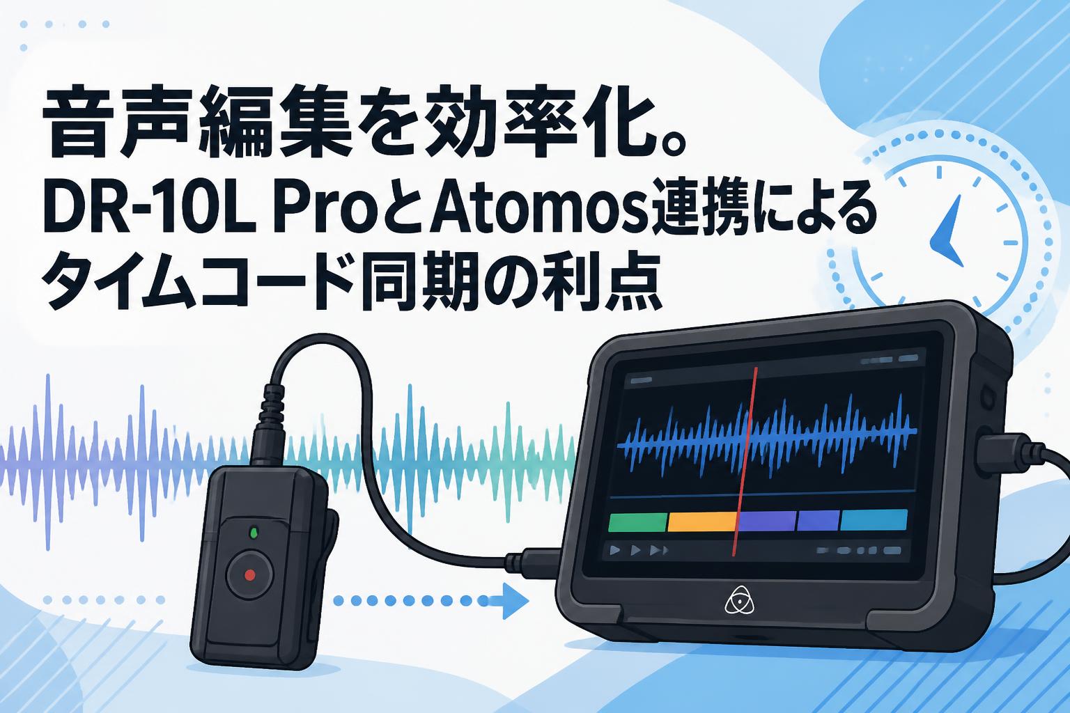 音声編集を効率化。DR-10L ProとAtomos連携によるタイムコード同期の利点