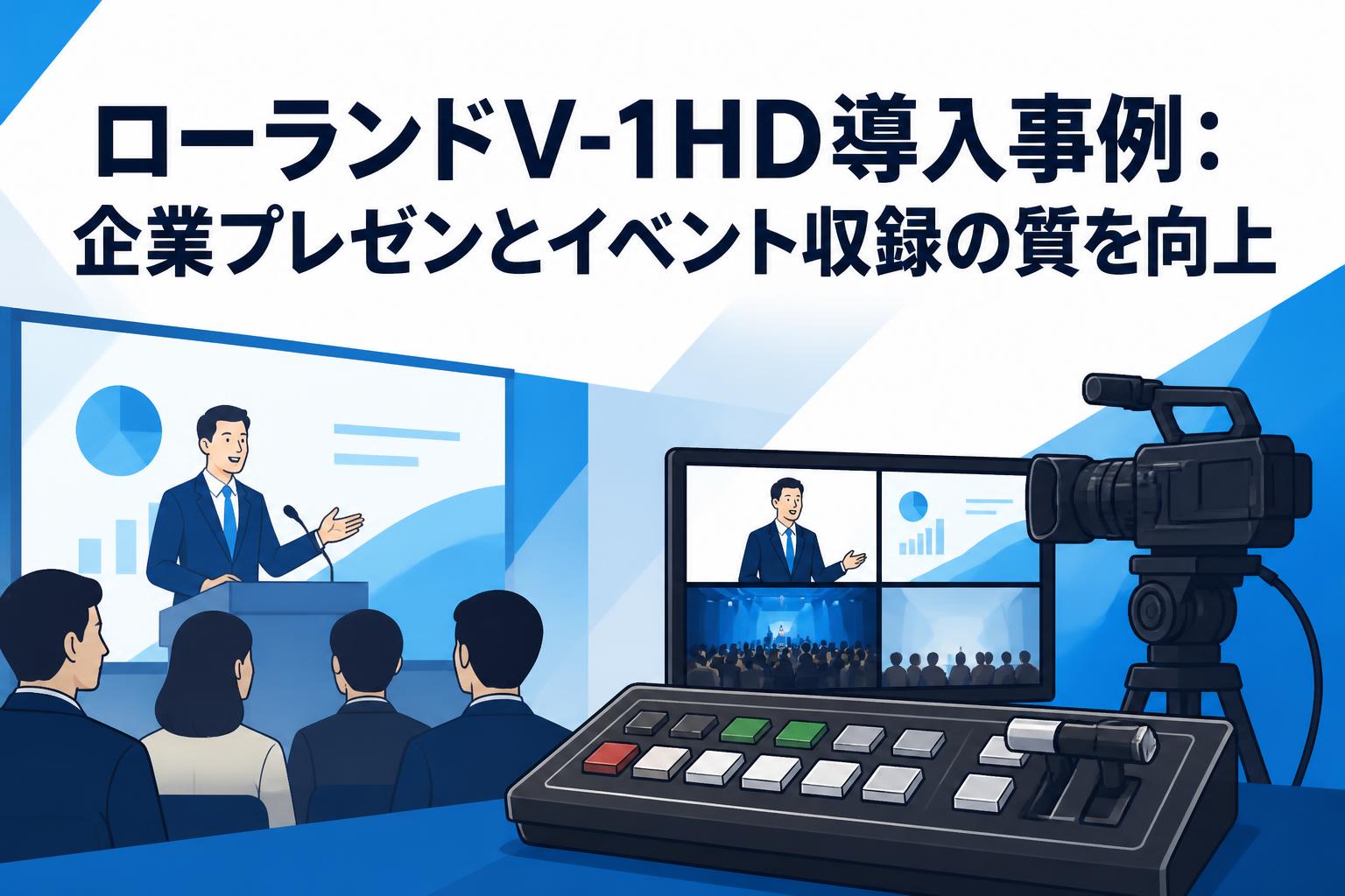 ローランドV-1HD導入事例：企業プレゼンとイベント収録の質を向上