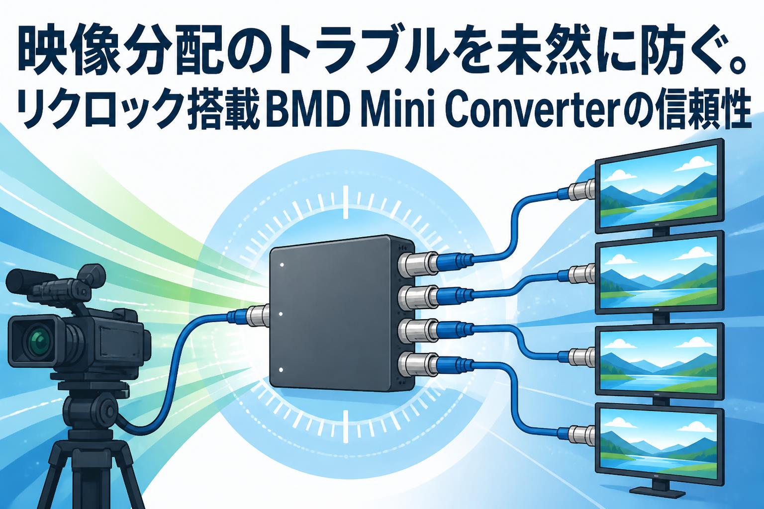 映像分配のトラブルを未然に防ぐ。リクロック搭載BMD Mini Converterの信頼性