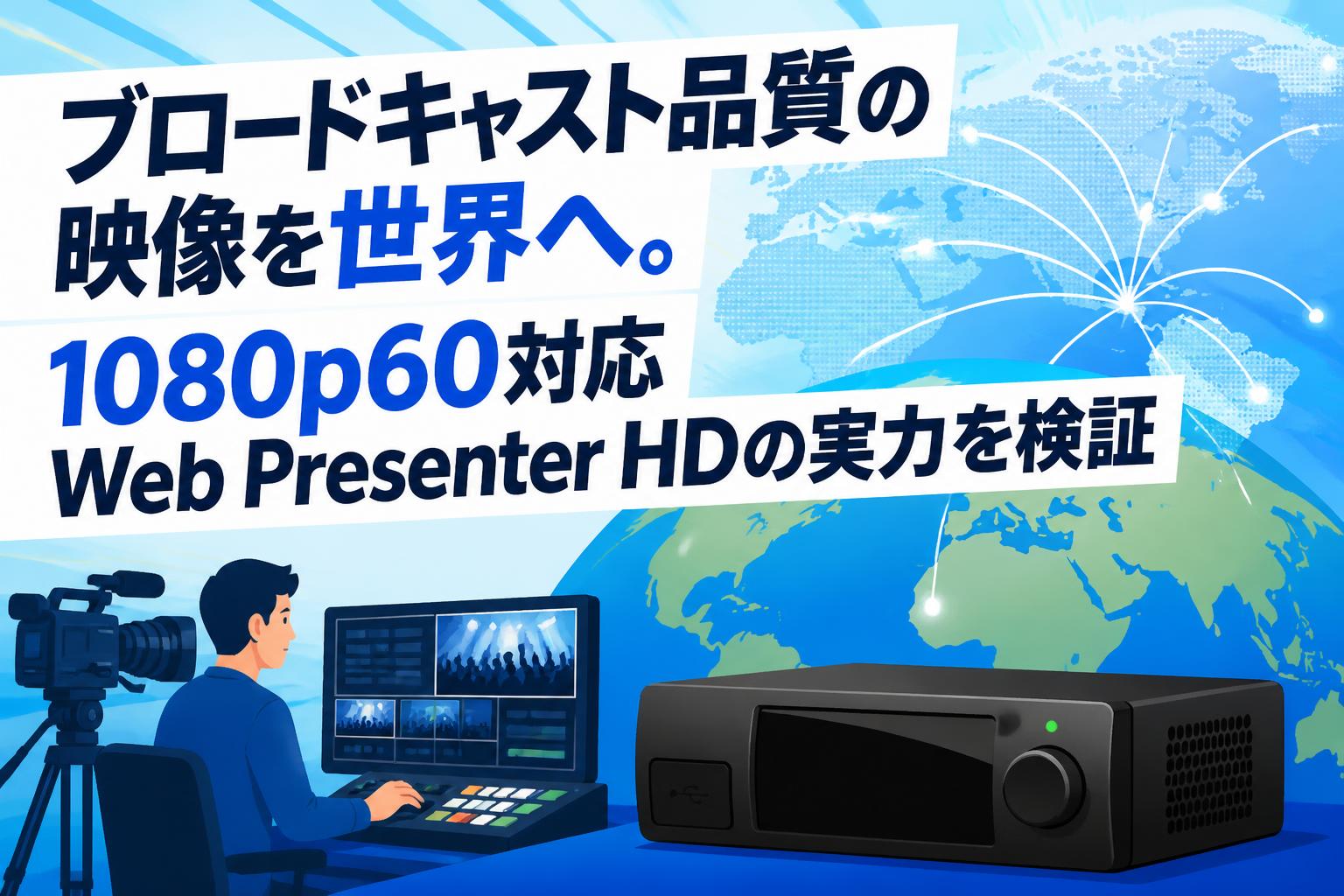 ブロードキャスト品質の映像を世界へ。1080p60対応Web Presenter HDの実力を検証