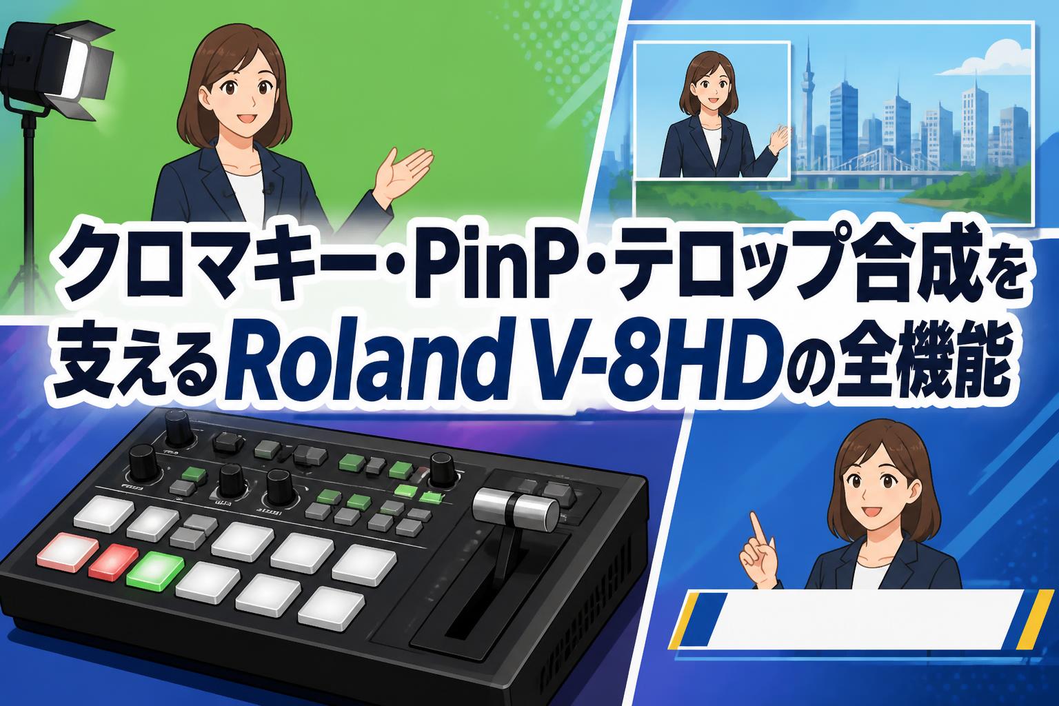 クロマキー・PinP・テロップ合成を支えるRoland V-8HDの全機能