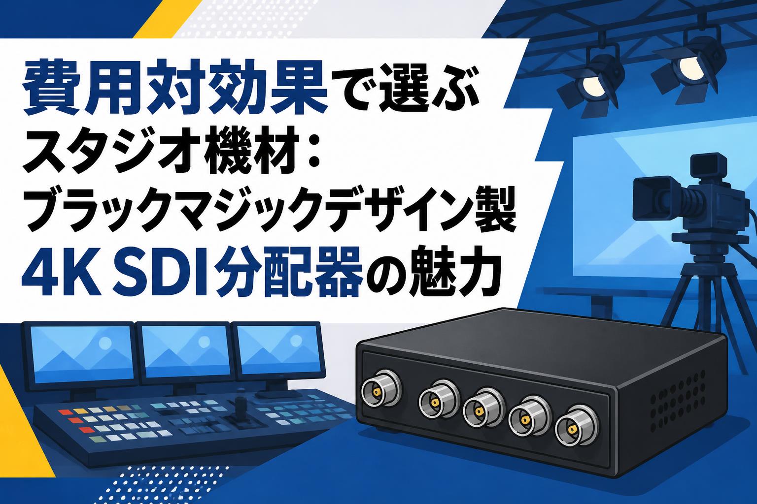 費用対効果で選ぶスタジオ機材：ブラックマジックデザイン製4K SDI分配器の魅力