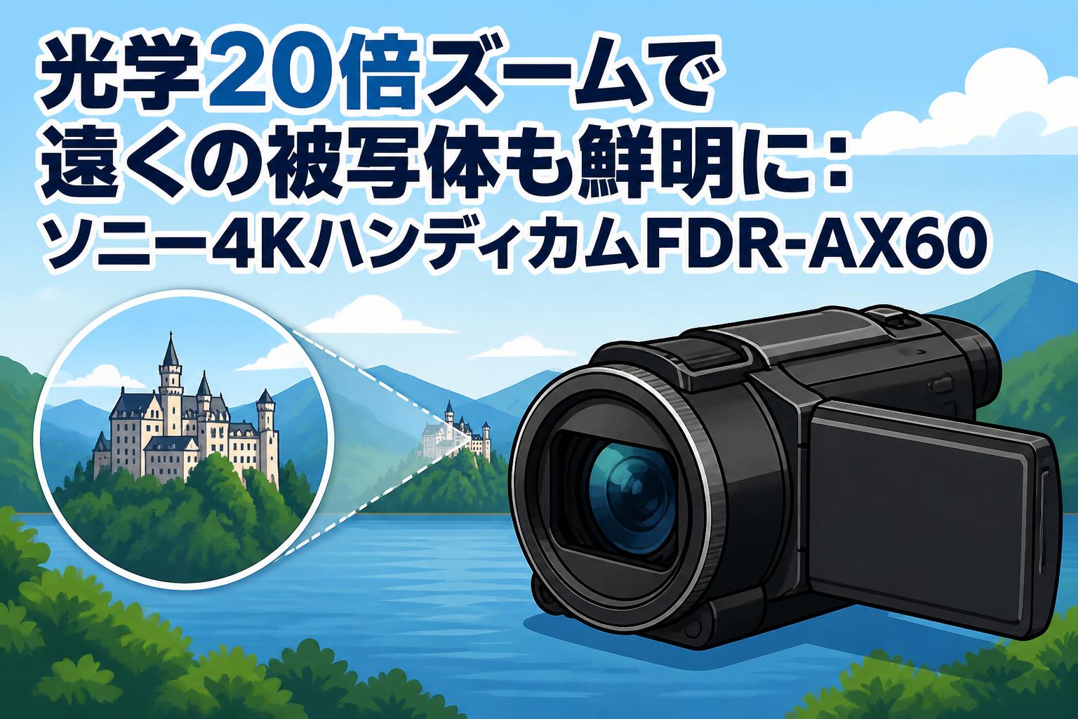 光学20倍ズームで遠くの被写体も鮮明に：ソニー4KハンディカムFDR-AX60