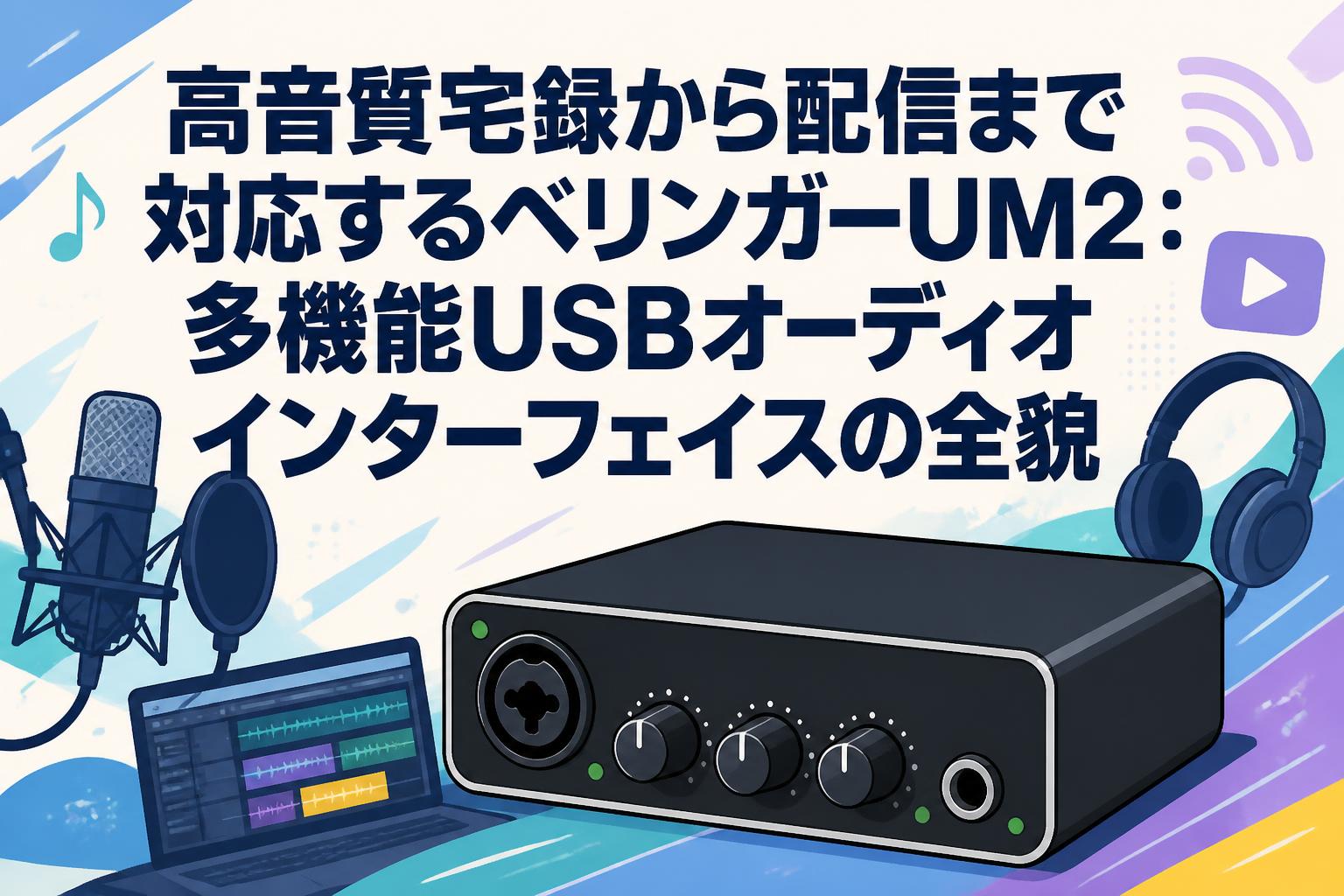 高音質宅録から配信まで対応するベリンガーUM2：多機能USBオーディオインターフェイスの全貌